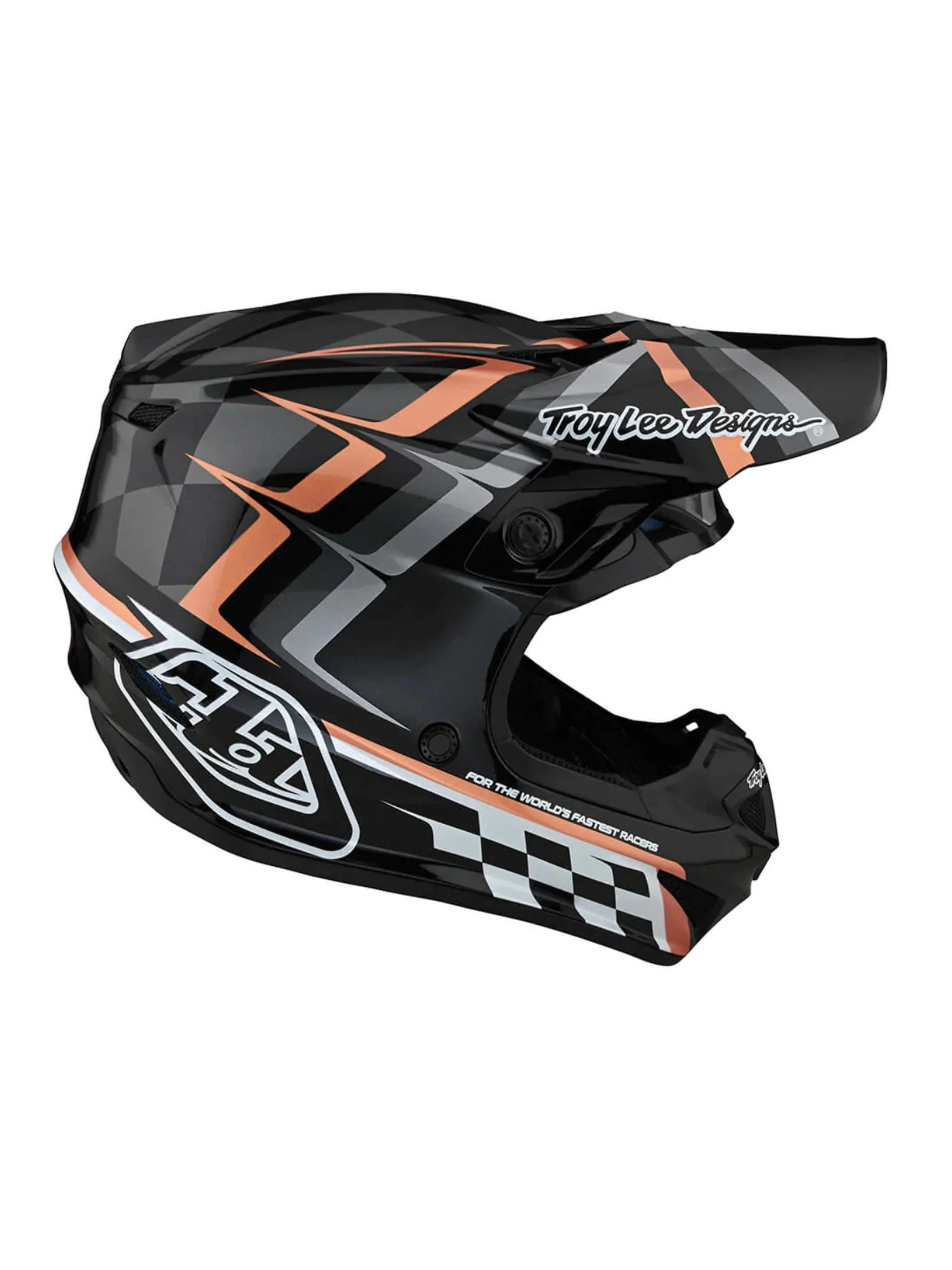 Troy Lee Designs Casco SE4 Polyacrylite Warped Negro / Dorado - Image 2