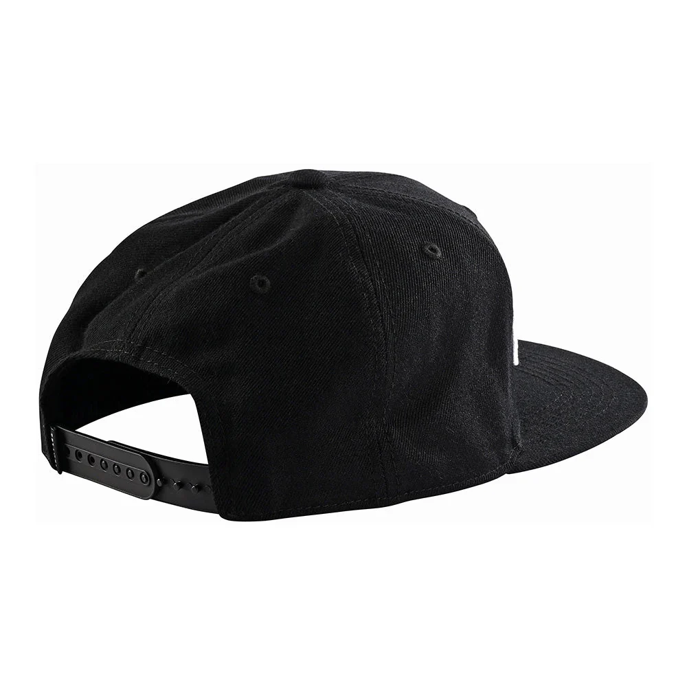Troy Lee Designs Jockey Snapback Signature Negro / Blanco - Image 2