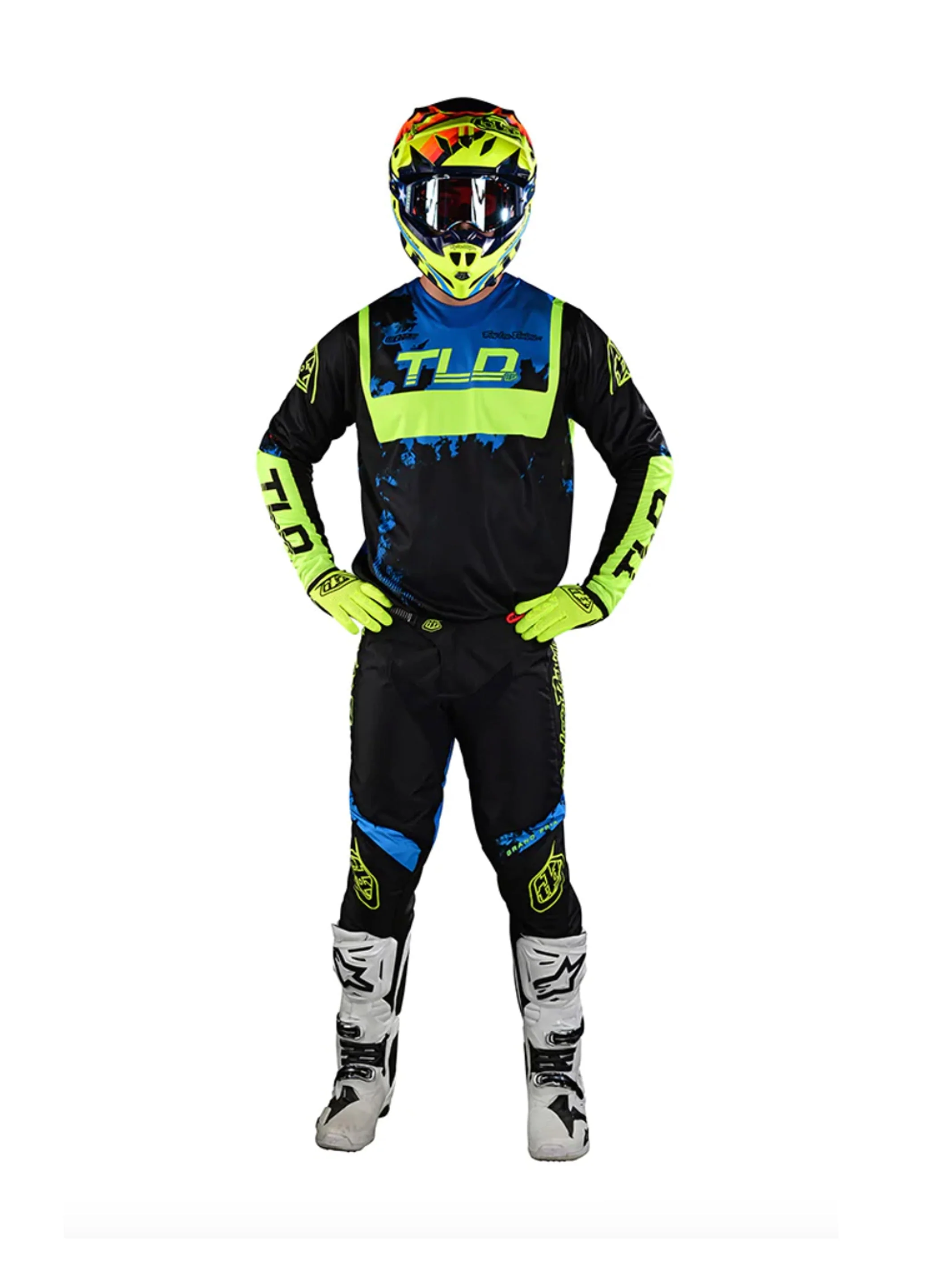 Troy Lee Designs Pantalones de Moto GP Astro Negro / Amarillo - Image 3
