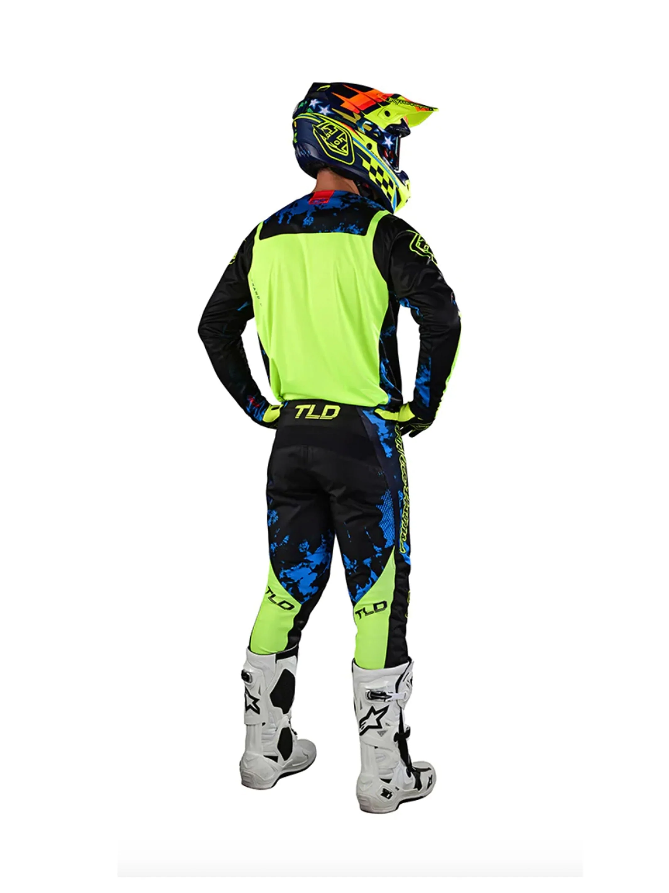 Troy Lee Designs Pantalones de Moto GP Astro Negro / Amarillo - Image 4