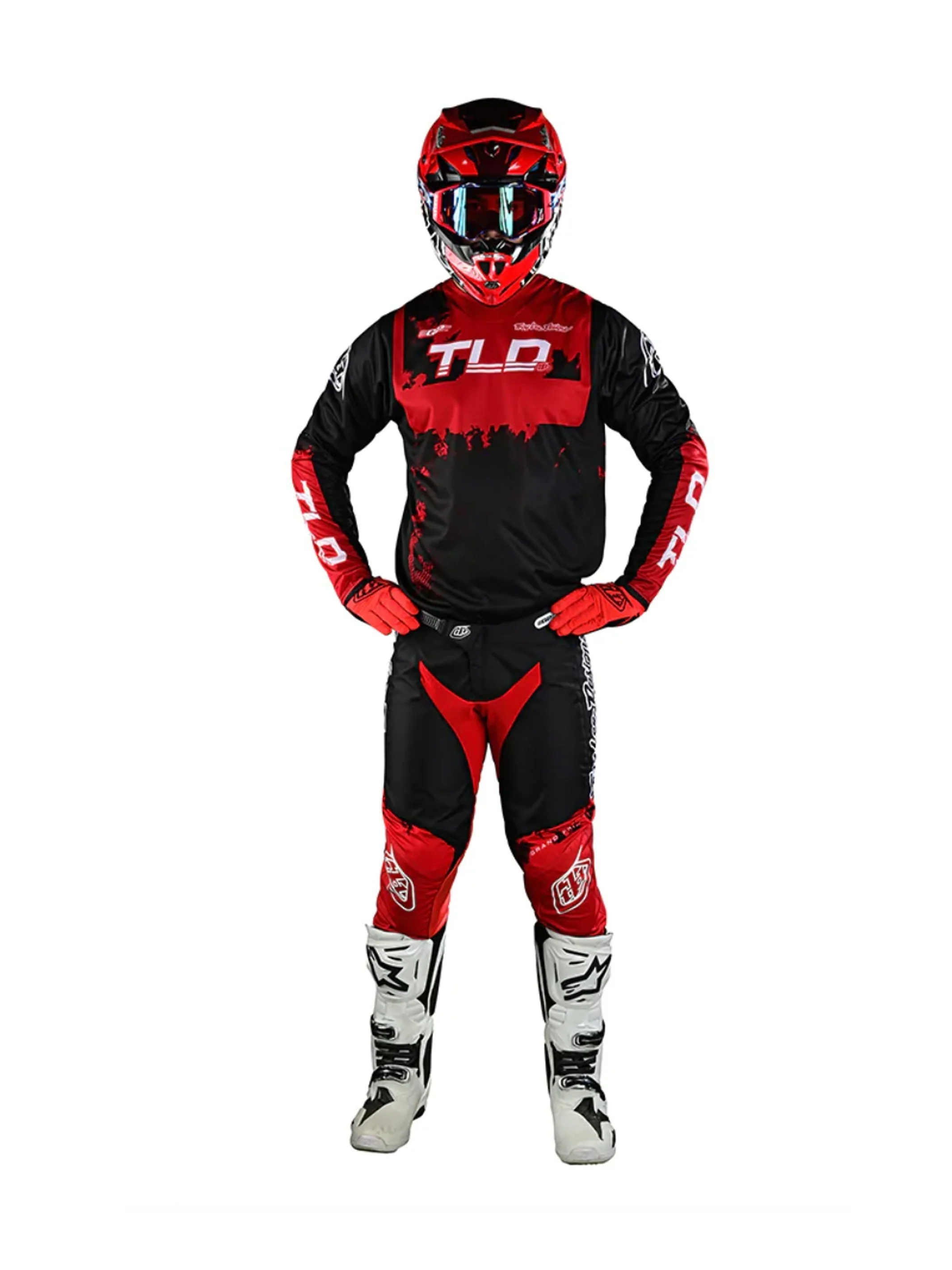 Troy Lee Designs Pantalones de Moto GP Astro Rojo / Negro - Image 3