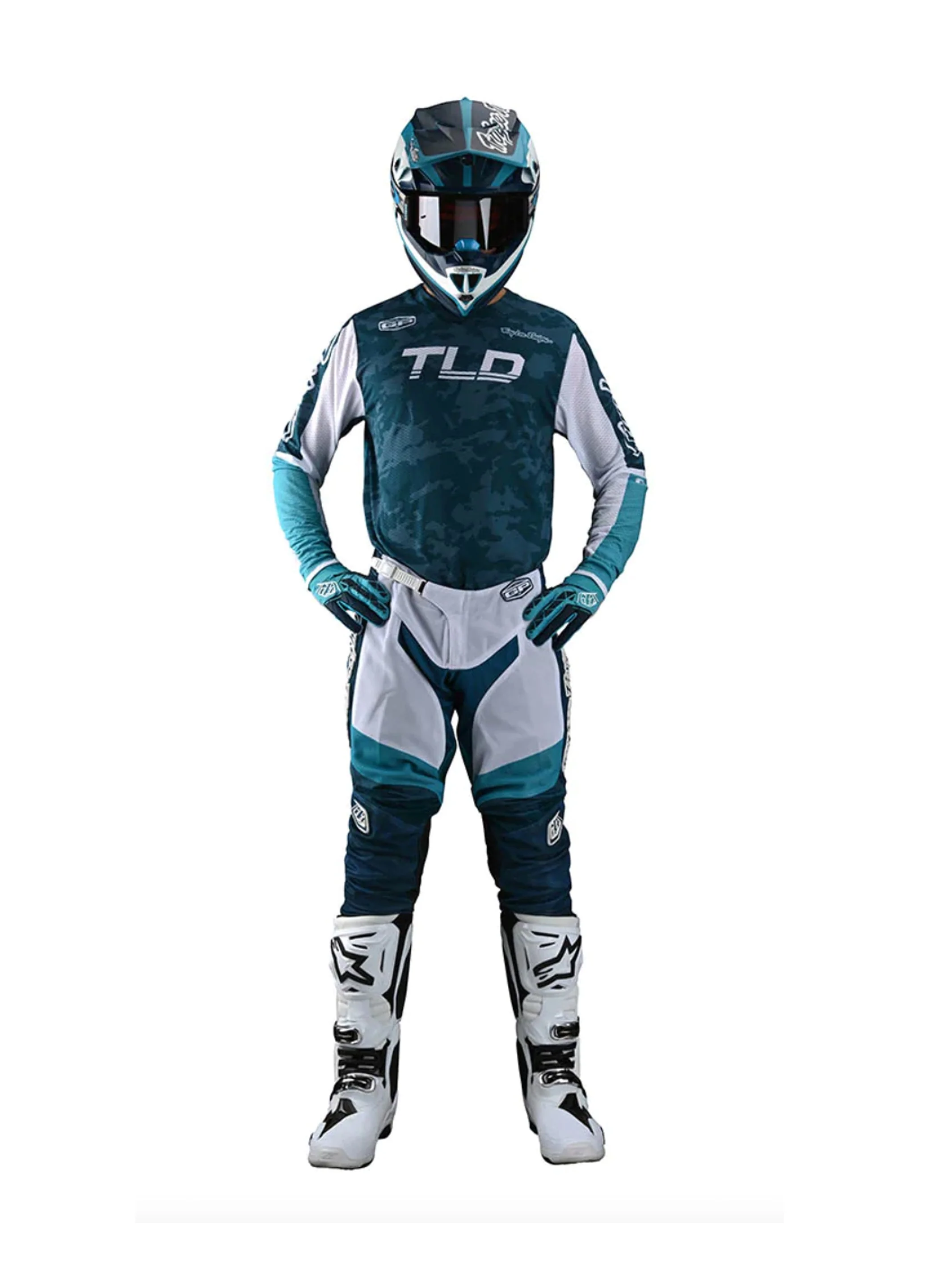 Troy Lee Designs Pantalones GP Air Veloce Camo Azul - Image 3