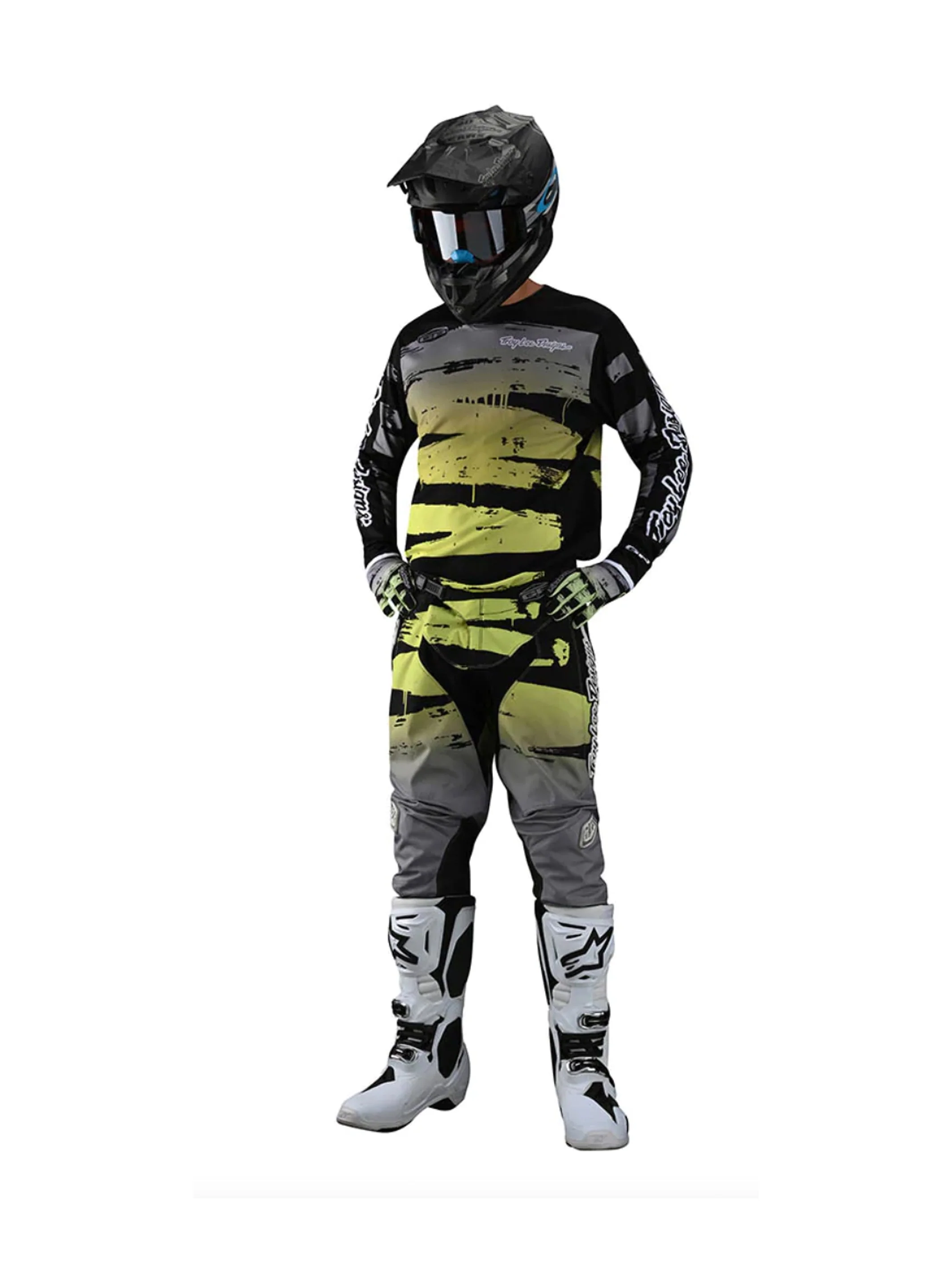 Troy Lee Designs Pantalones GP Brushed Negro / Verde - Image 3