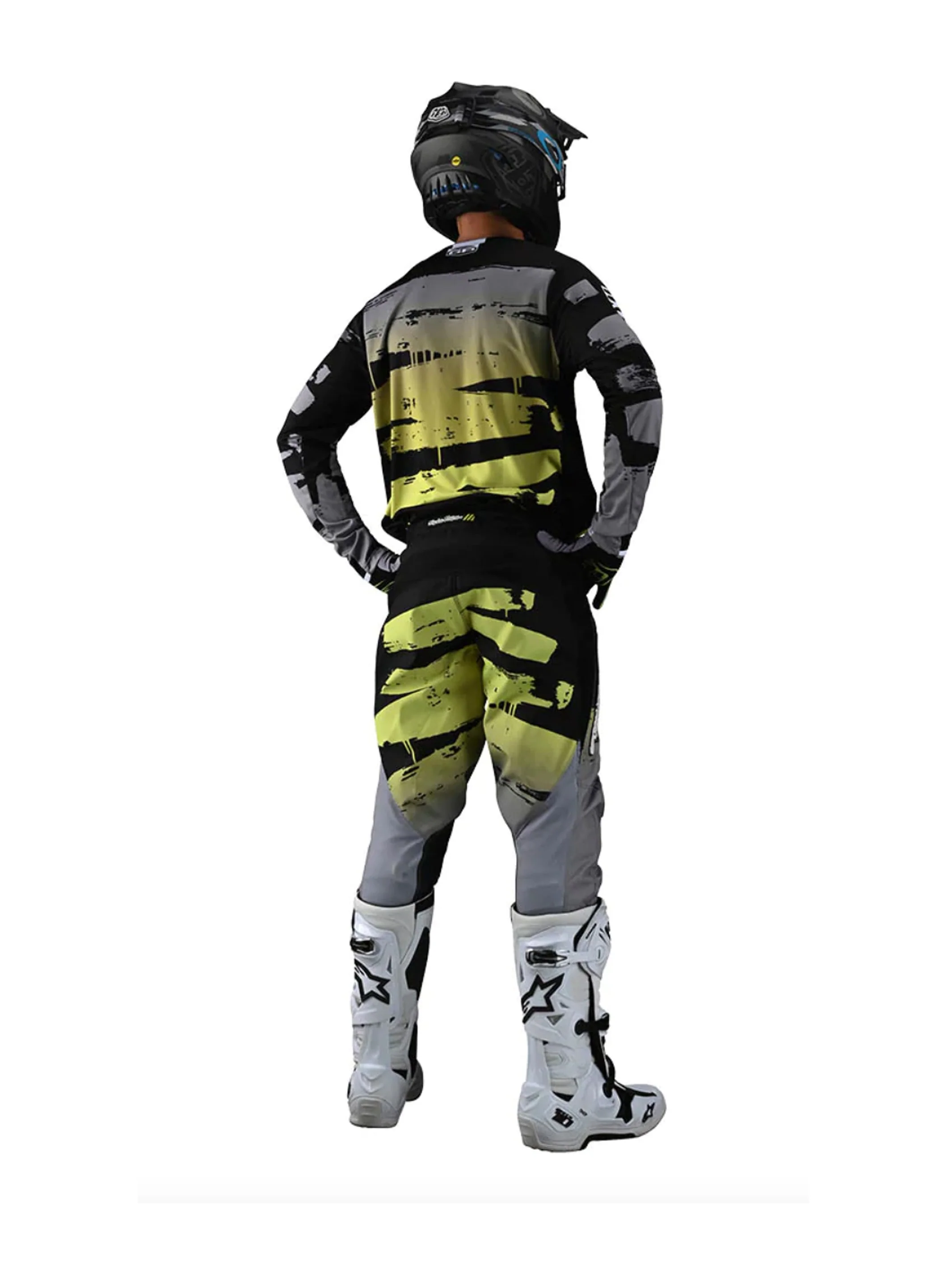 Troy Lee Designs Pantalones GP Brushed Negro / Verde - Image 4