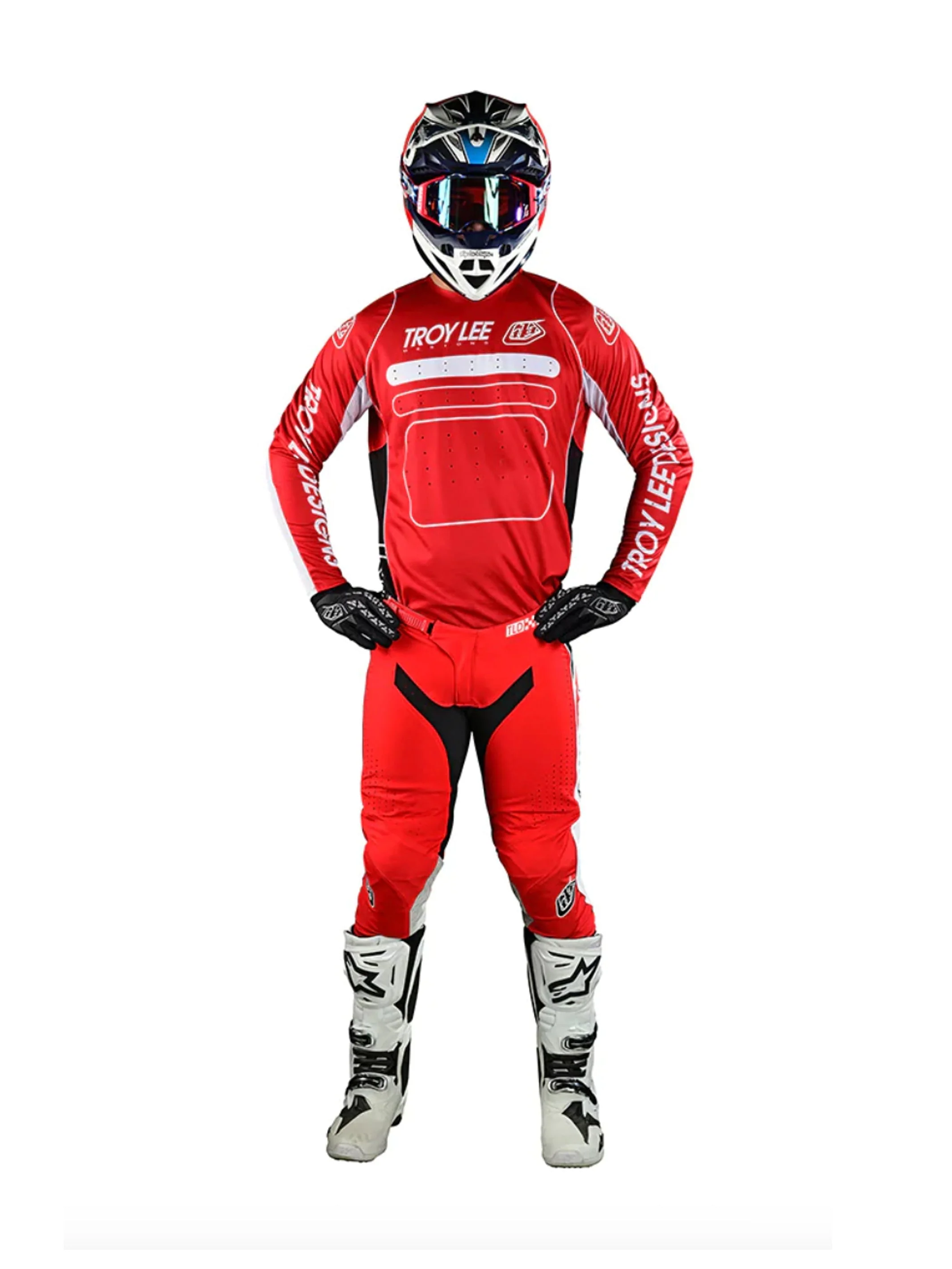 Troy Lee Designs Pantalones SE Pro Drop In Rojo - Image 3