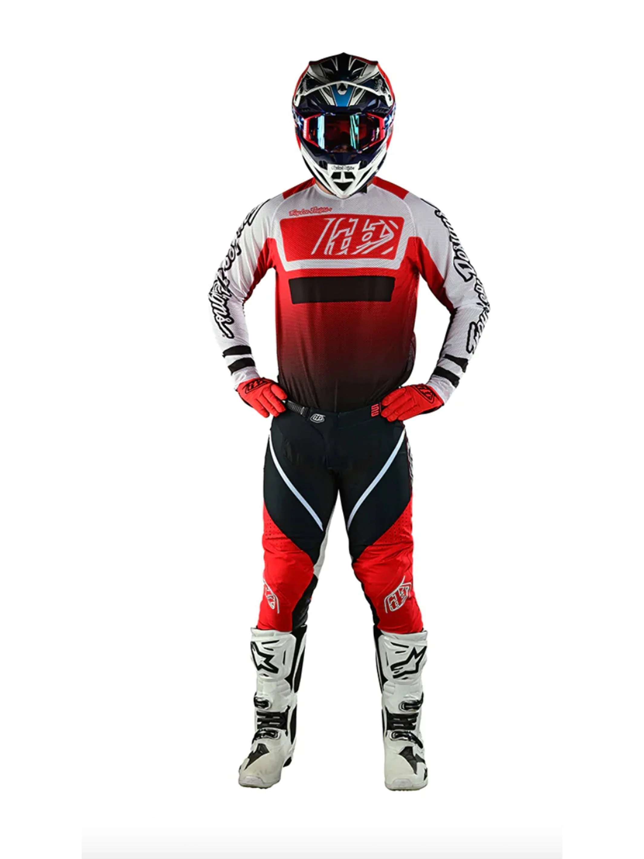 Troy Lee Designs Pantalones SE Pro Lines Rojo / Azul - Image 3
