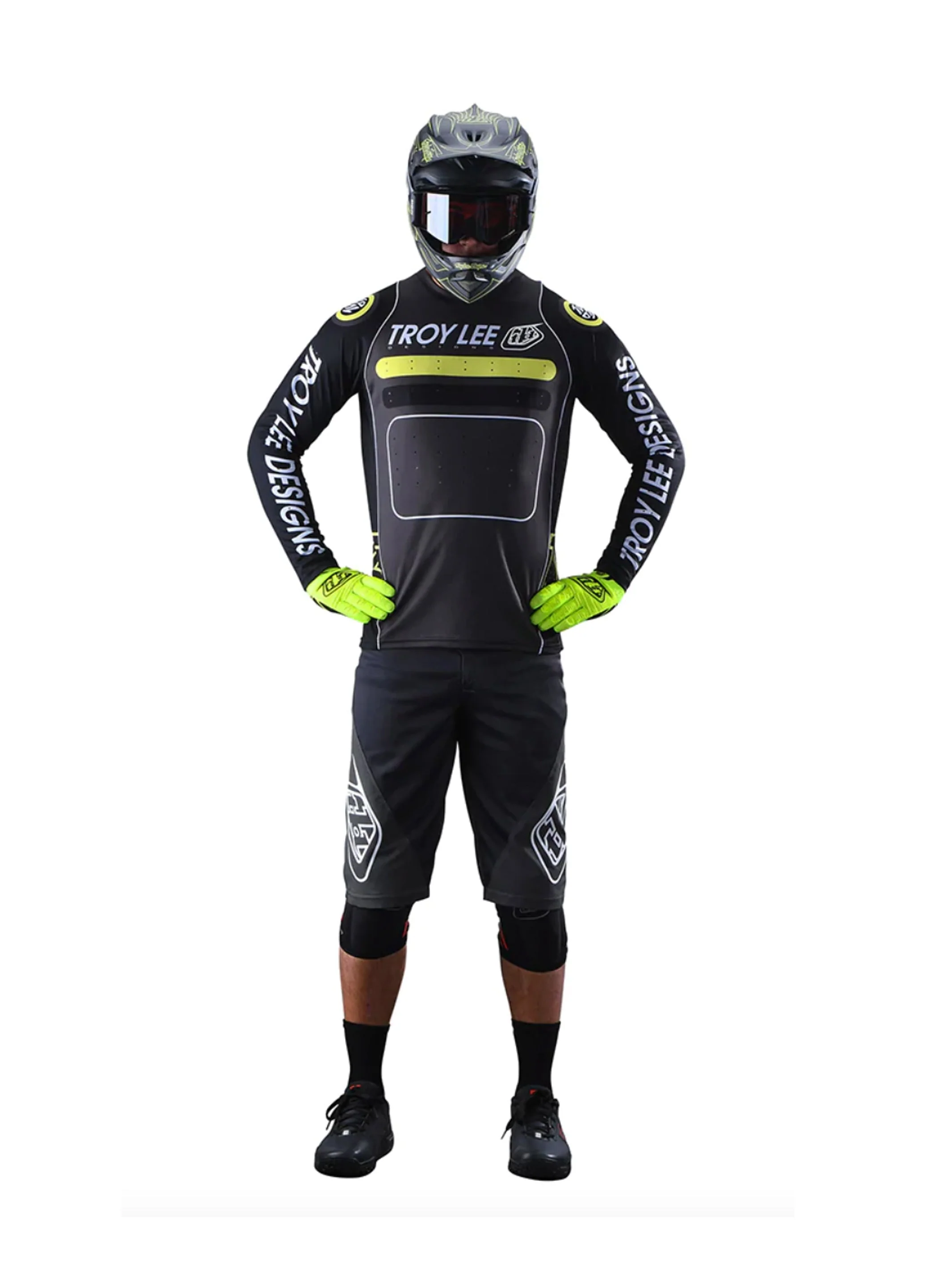 Troy Lee Designs Polera De Bicicleta Sprint Drop In Negra Verde - Image 3
