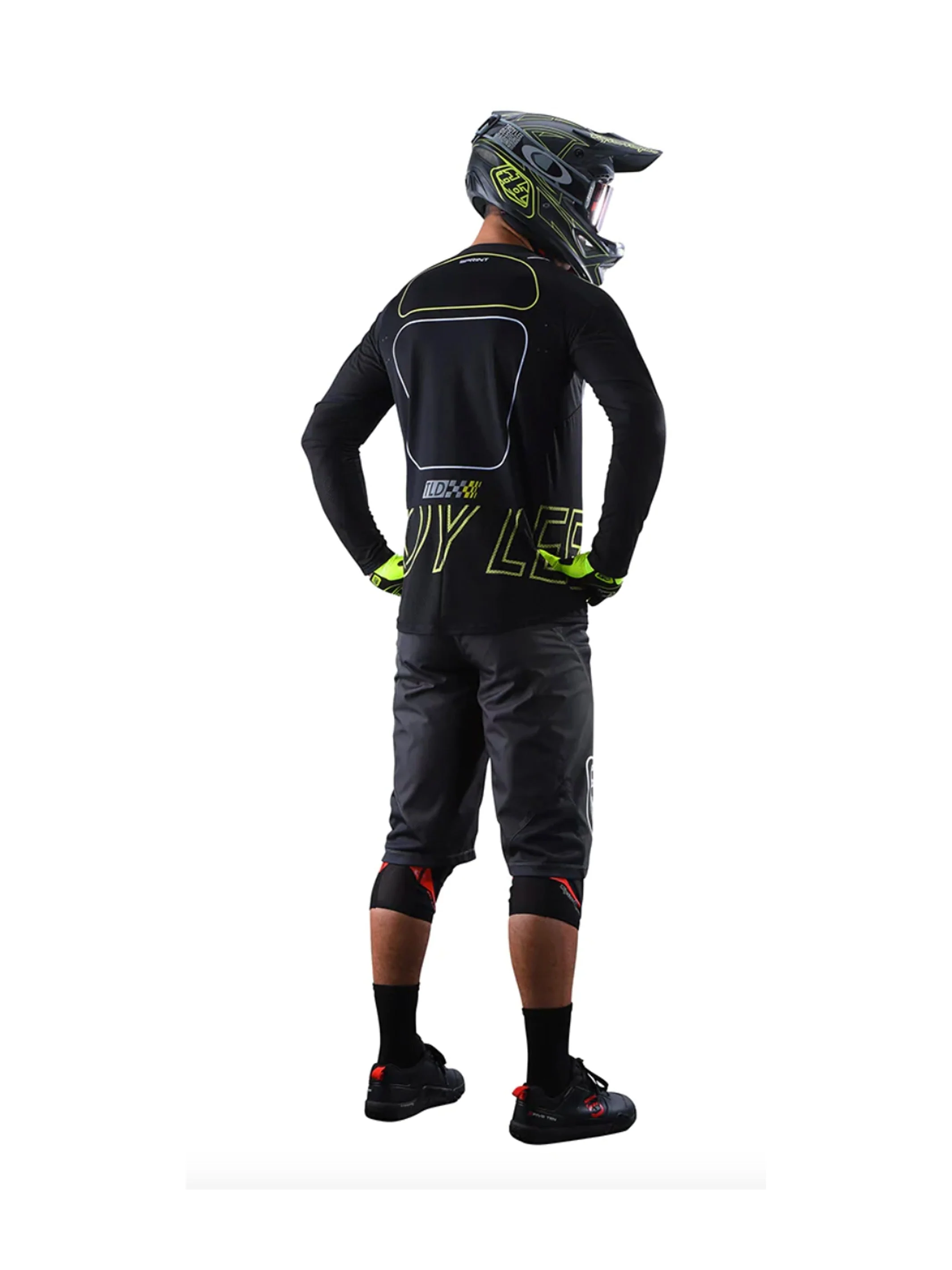 Troy Lee Designs Polera De Bicicleta Sprint Drop In Negra Verde - Image 4