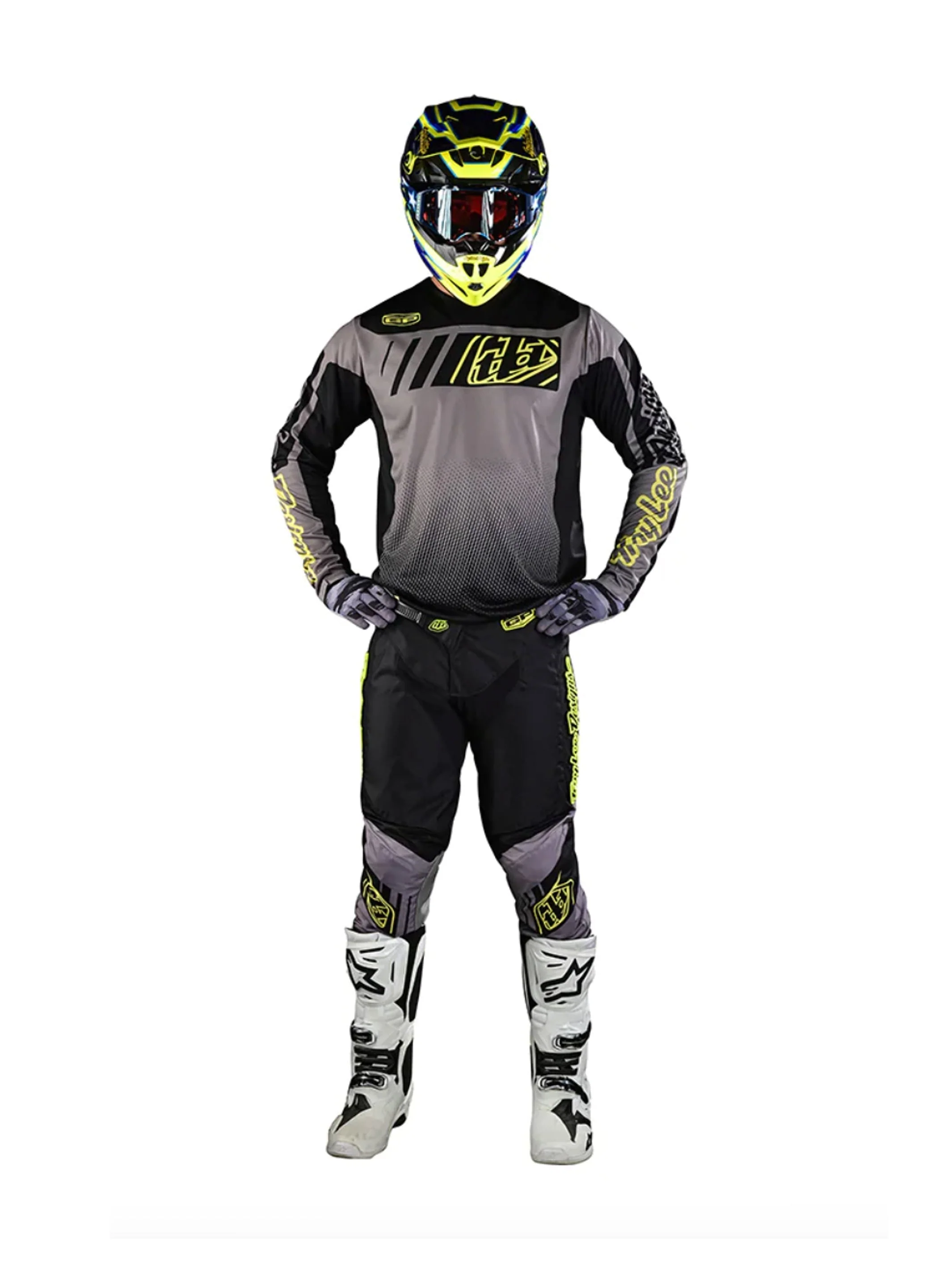 Troy Lee Designs Polera de Moto GP Astro Negro / Gris - Image 3