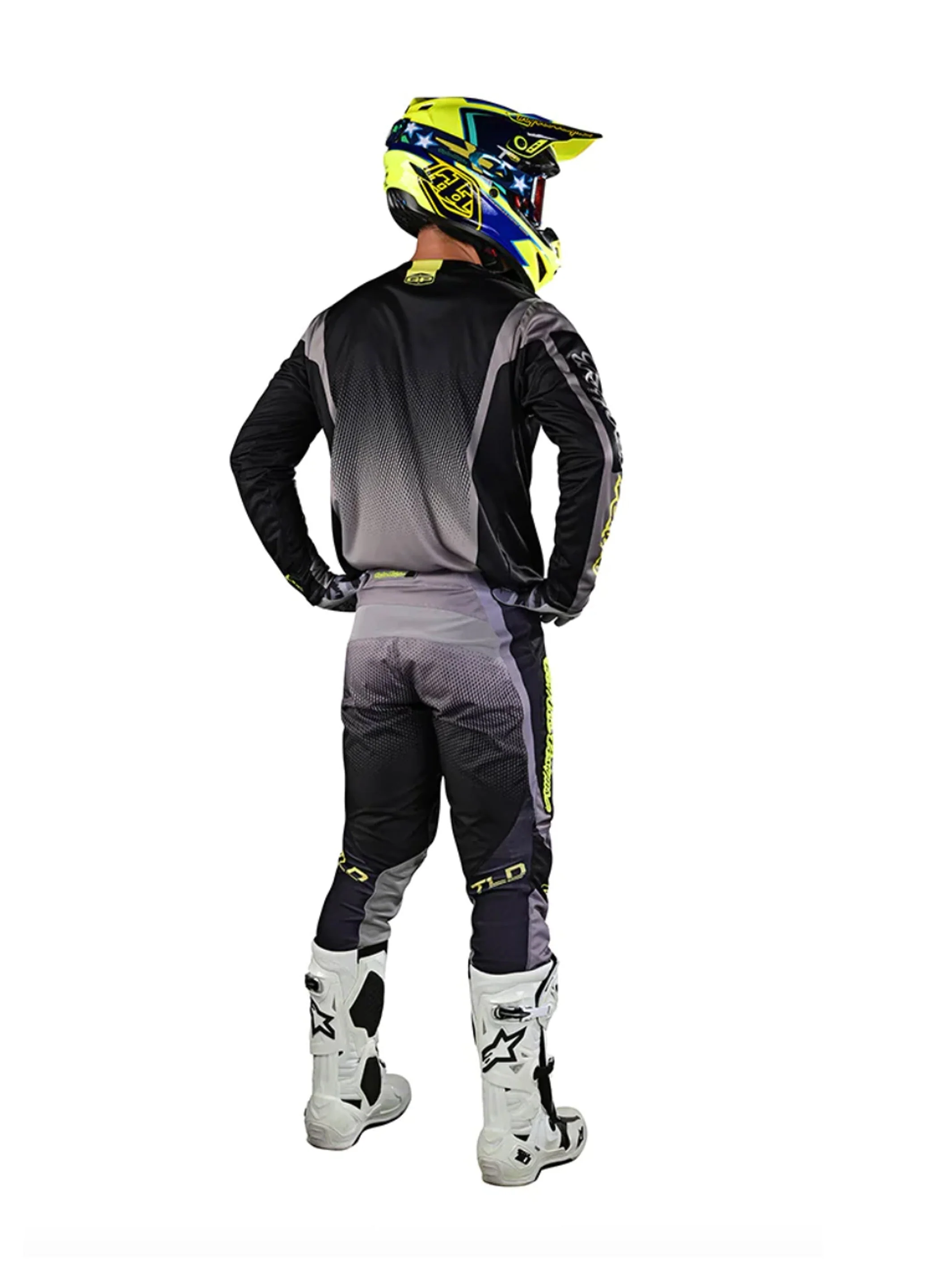 Troy Lee Designs Polera de Moto GP Astro Negro / Gris - Image 4