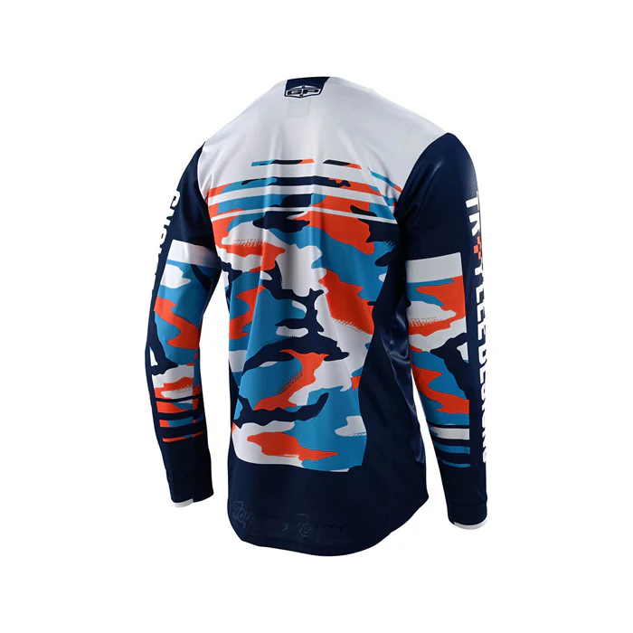 Troy Lee Designs Polera de Moto Gp Formula Azul/Naranjo - Image 2