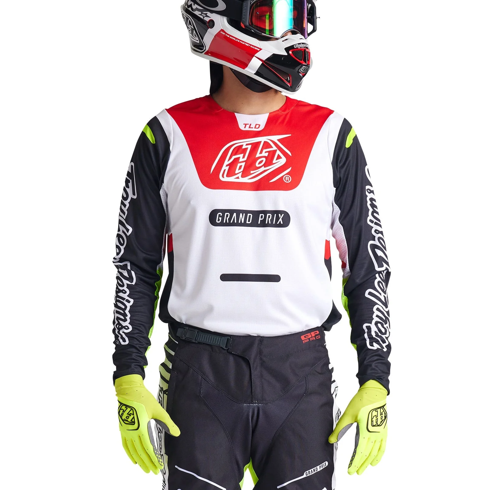 Troy Lee Designs Polera de Moto GP Pro Blends Blanco/Rojo - Image 2