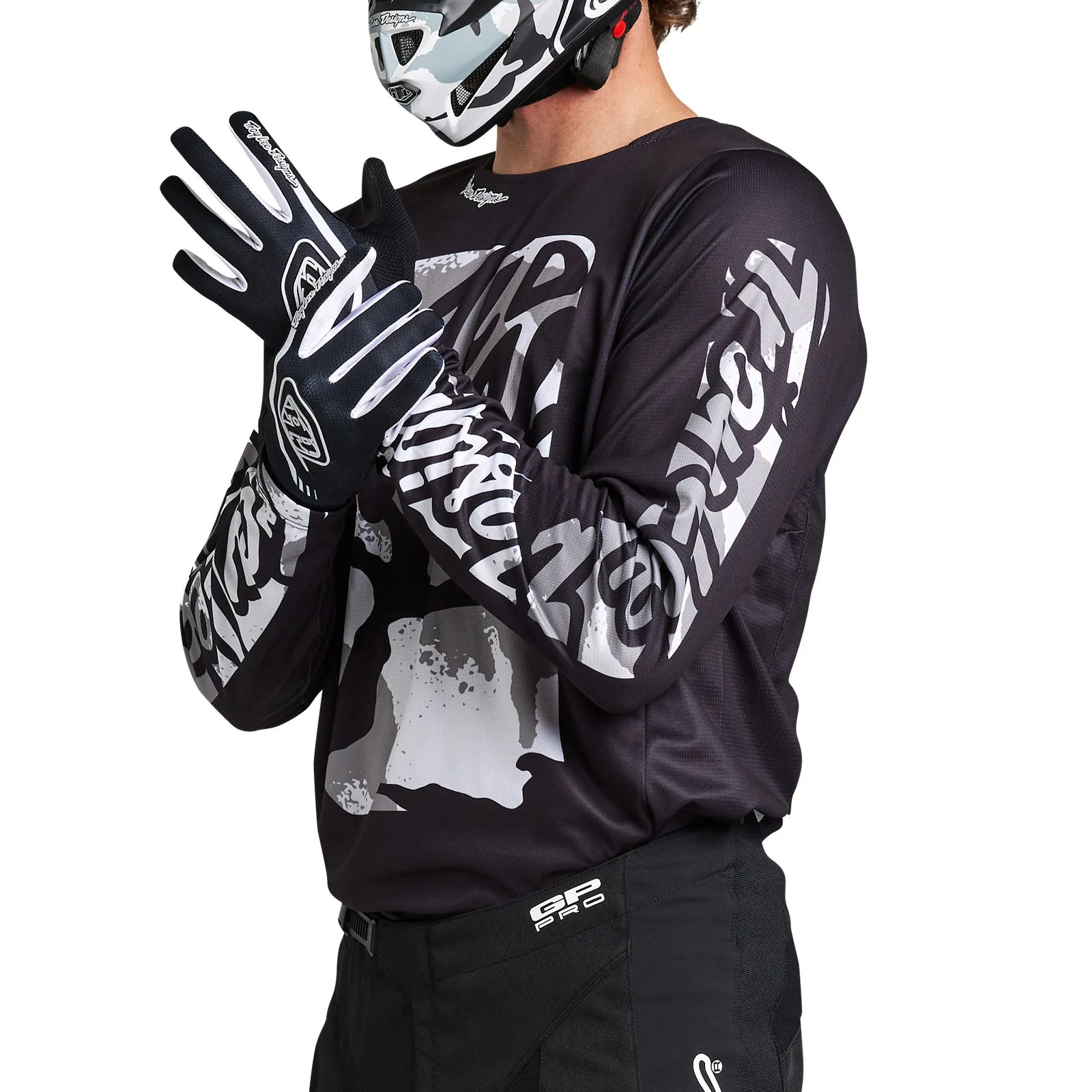 Troy Lee Designs Polera de Moto GP Pro Boxed Negro/Blanco - Image 6