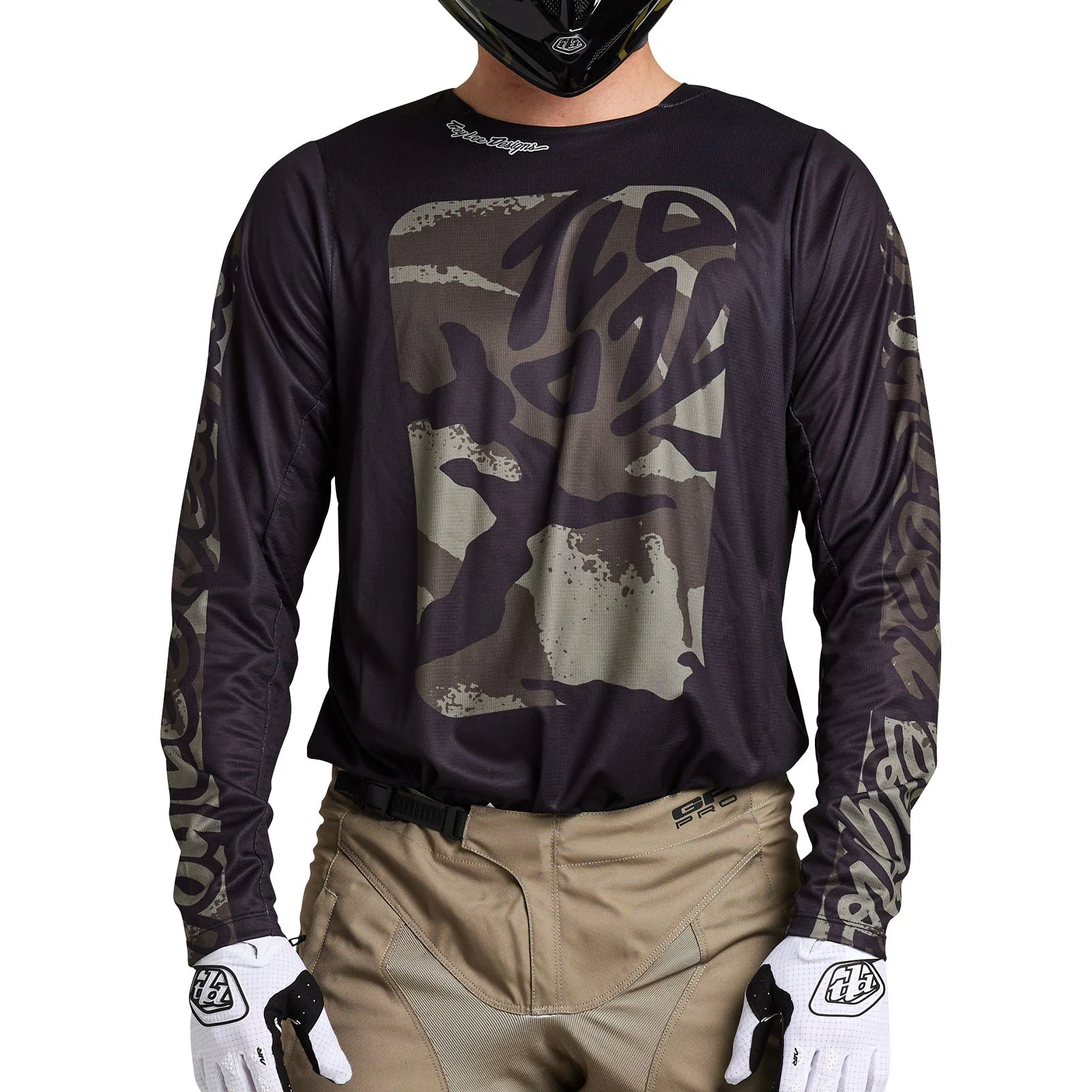 Troy Lee Designs Polera de Moto GP Pro Boxed Negro/Oliva - Image 5