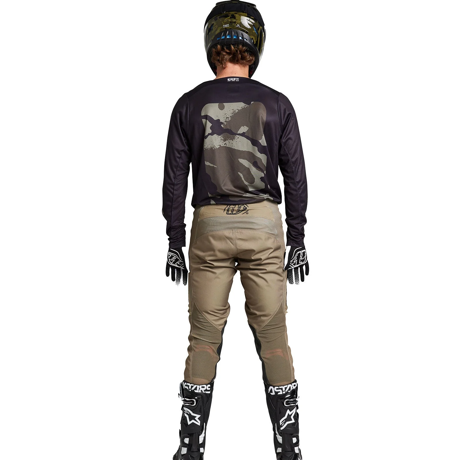 Troy Lee Designs Polera de Moto GP Pro Boxed Negro/Oliva - Image 9