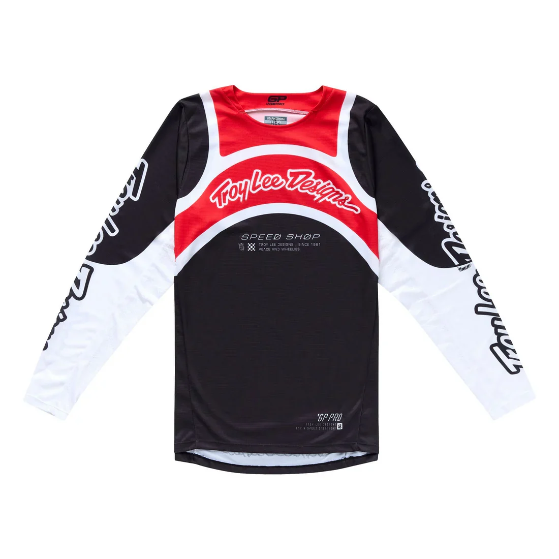 Troy Lee Designs Polera de Moto GP Pro Swerve Negro/Rojo