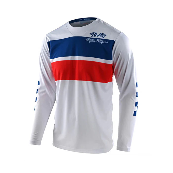Troy Lee Designs Polera de Moto Gp Stripe Blanco