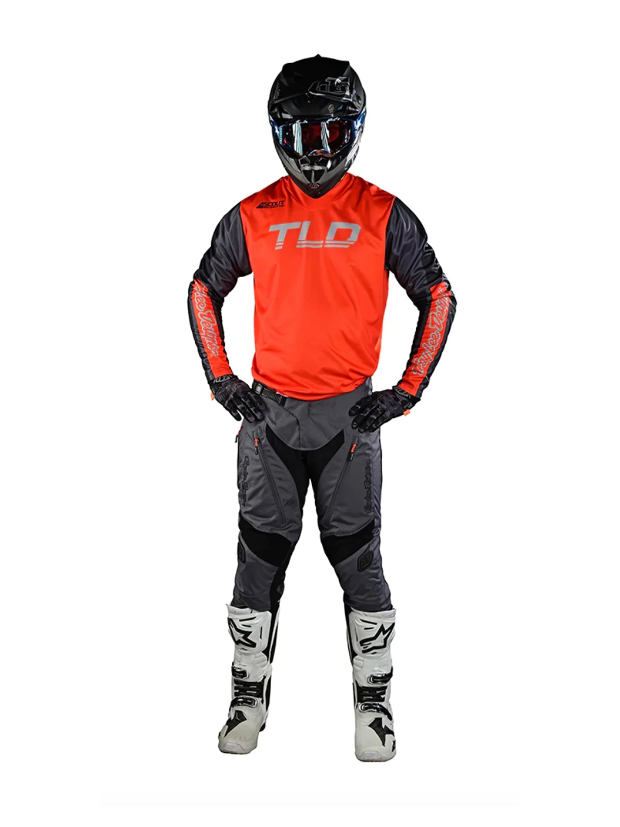 Troy Lee Designs Polera de Moto Scout Gp Recon Naranjo / Gris - Image 3