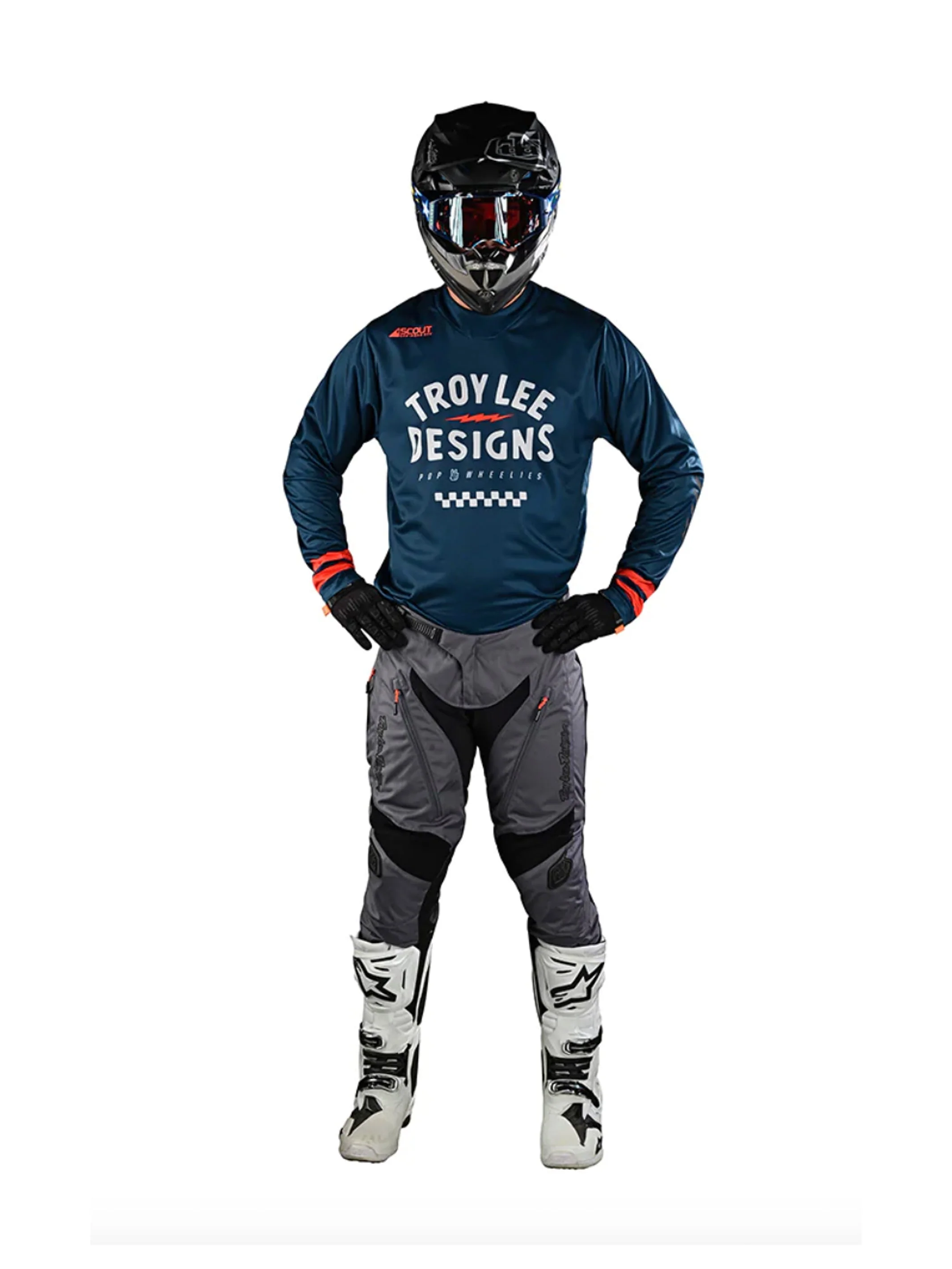 Troy Lee Designs Polera de Moto Scout Gp Ride On Azul - Image 3