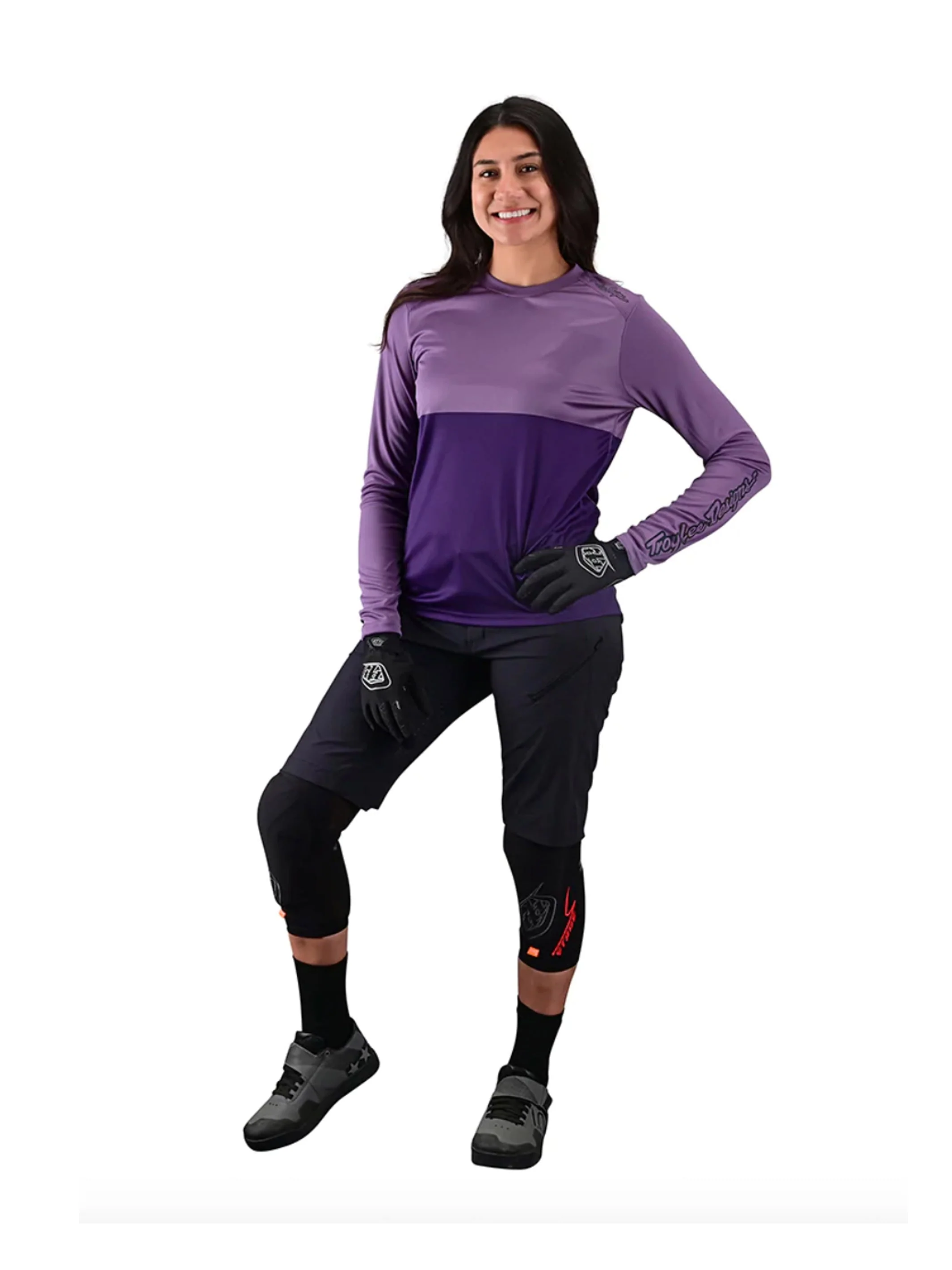 Troy Lee Designs Polera De Mujer Lilium LS Block Lila / Morado - Image 3