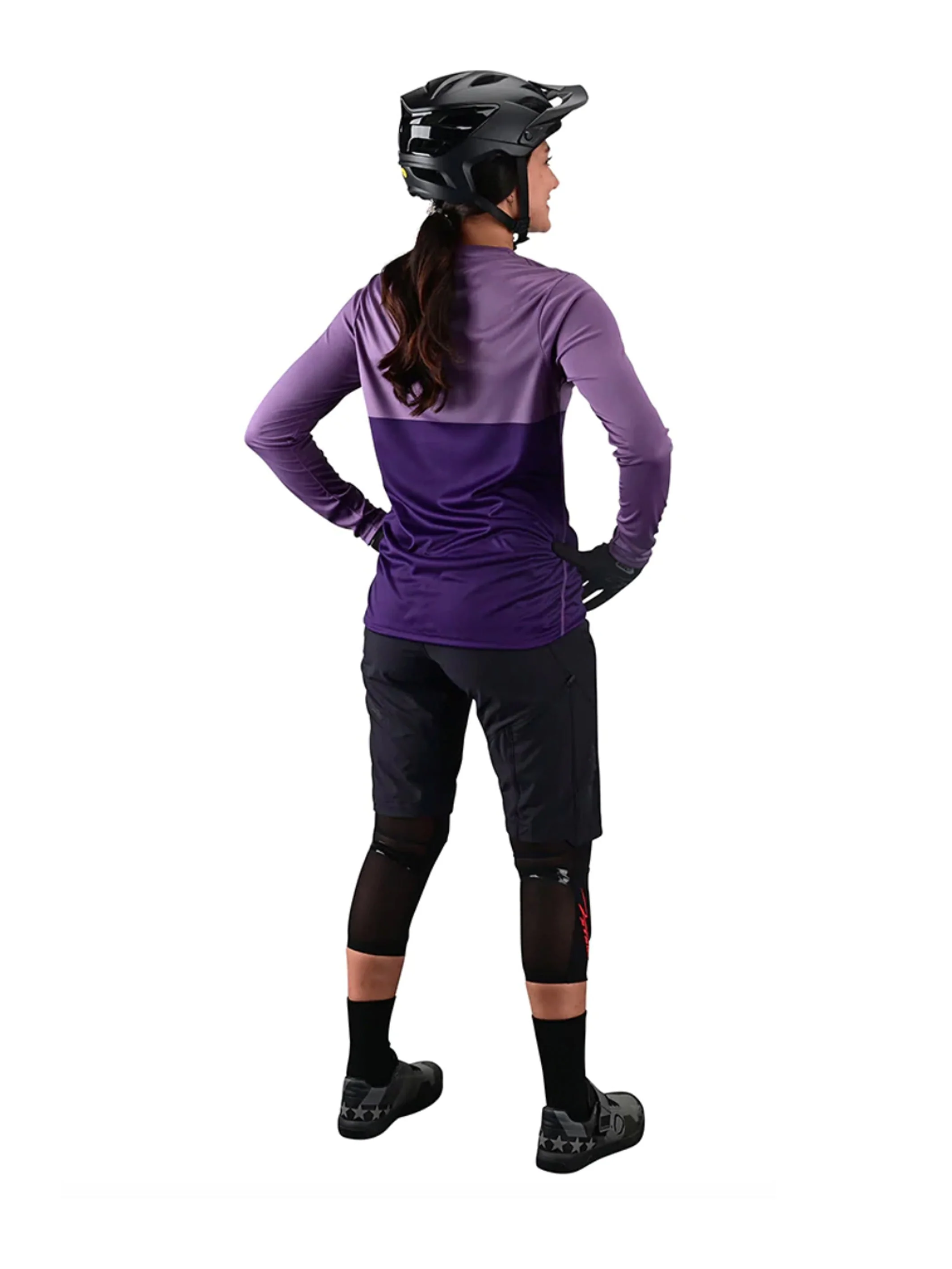 Troy Lee Designs Polera De Mujer Lilium LS Block Lila / Morado - Image 4