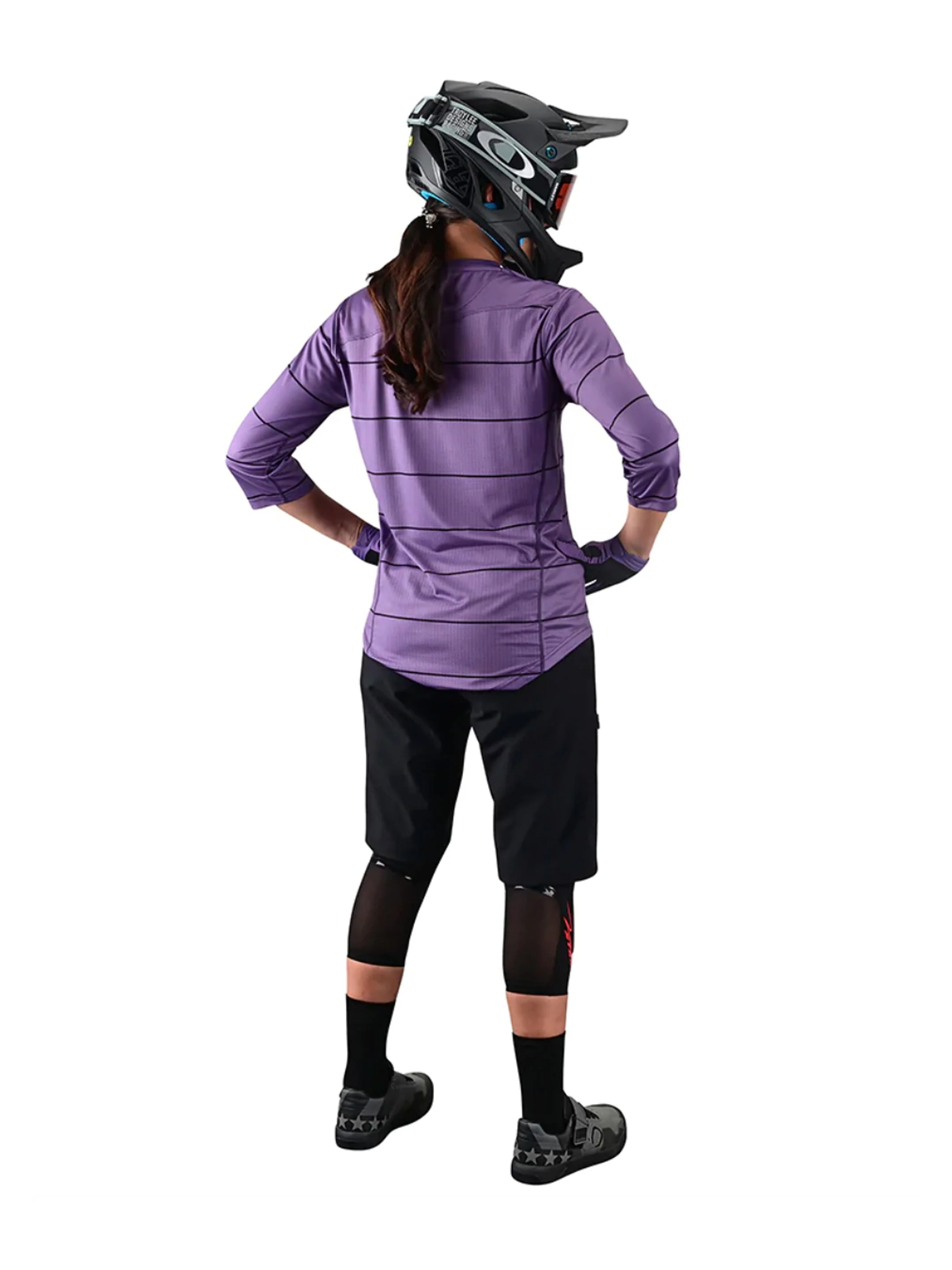 Troy Lee Designs Polera De Mujer Mischief Pinstripe Morada - Image 4
