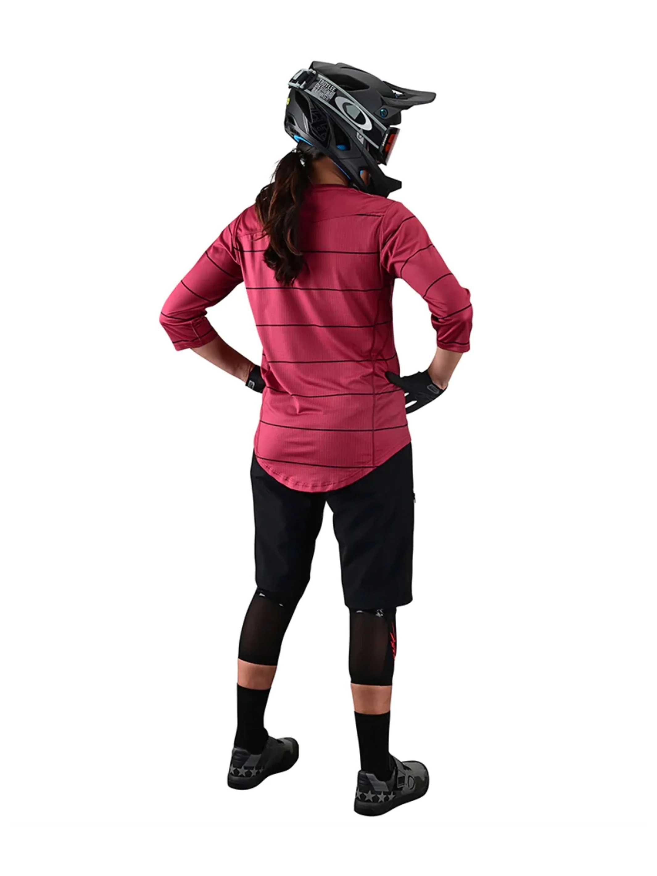 Troy Lee Designs Polera De Mujer Mischief Pinstripe Rosada - Image 4