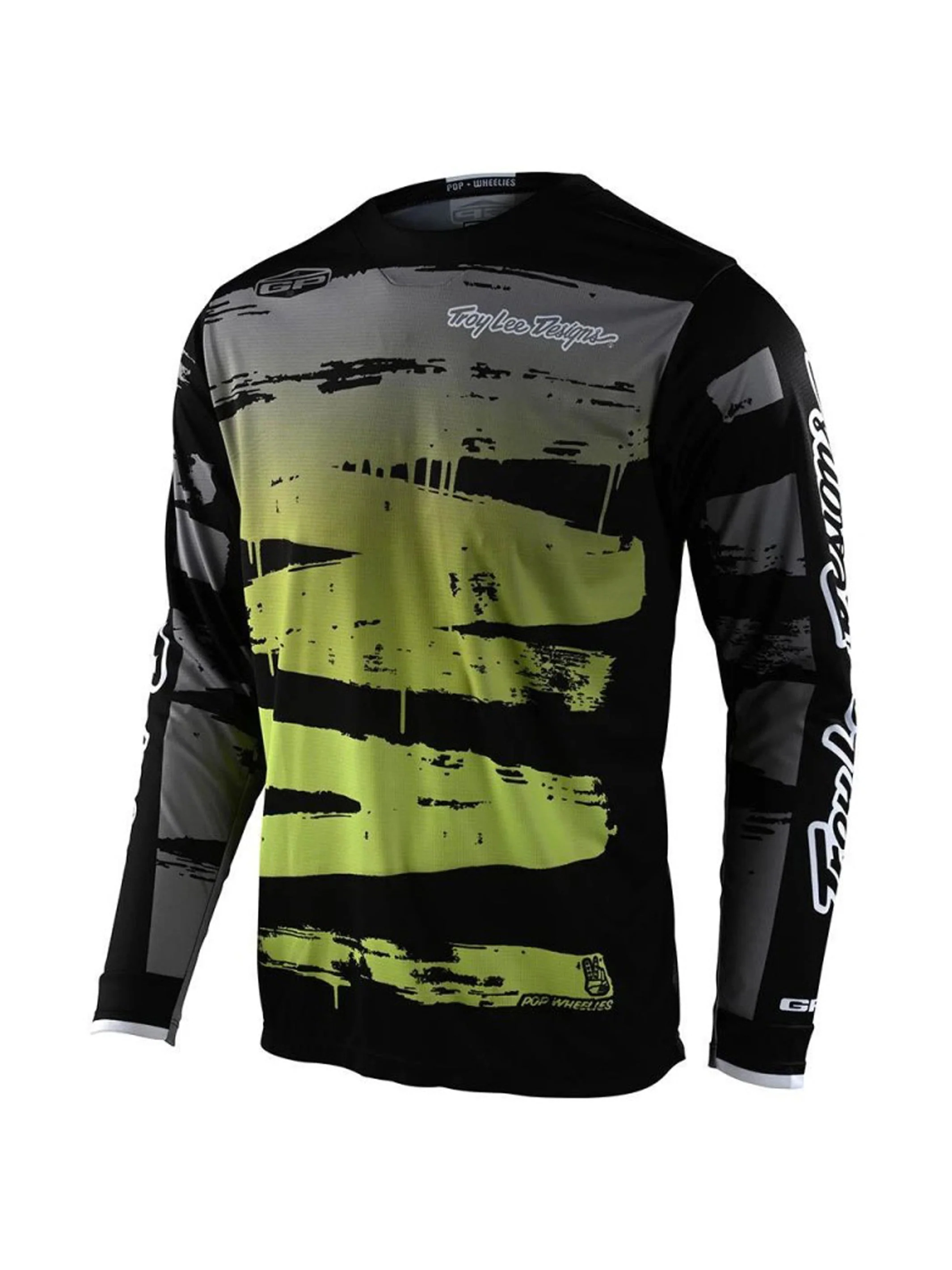 Troy Lee Designs Polera De Niños GP Brushed Negra Verde
