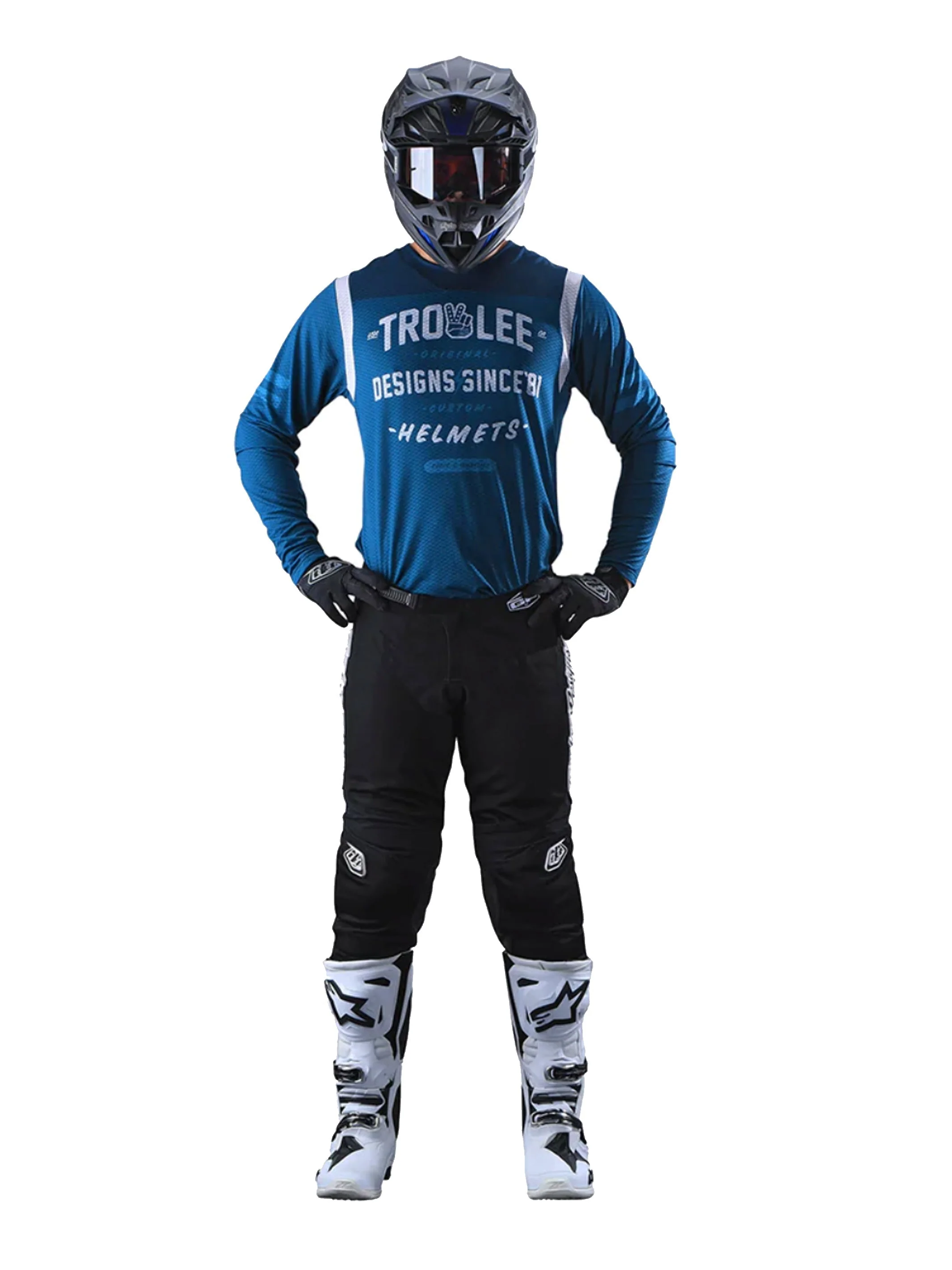 Troy Lee Designs Polera Gp Air Roll Out Slate Azul - Image 3