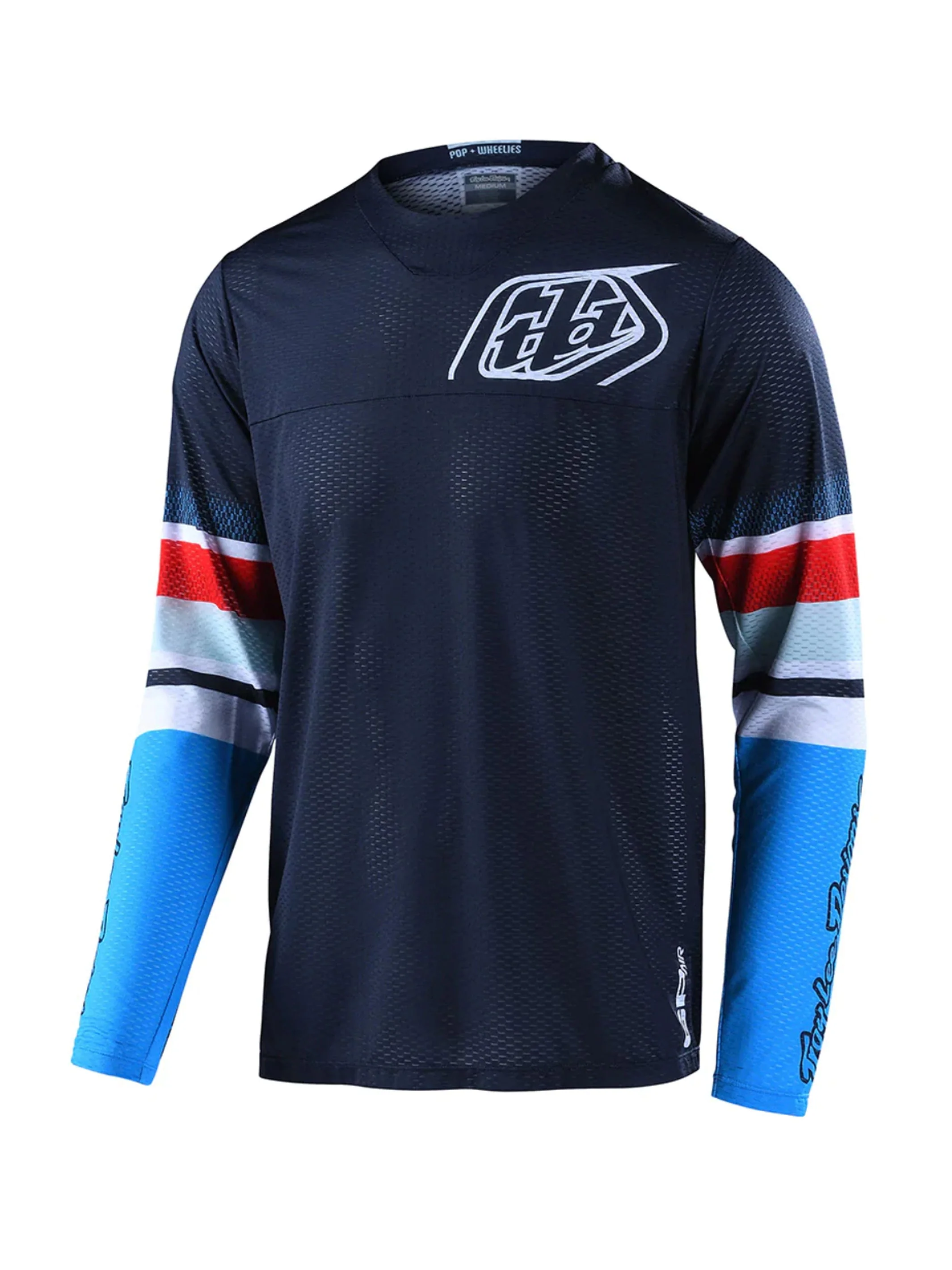 Troy Lee Designs Polera Gp Air Warped Azul Rojo