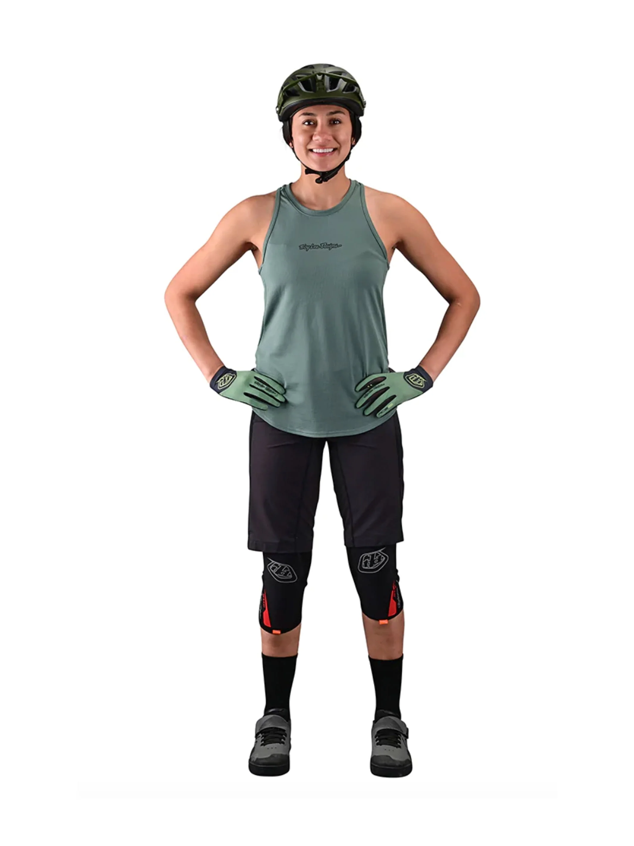 Troy Lee Designs Polera Luxe Sin Mangas Para Mujer Steel Verde - Image 3