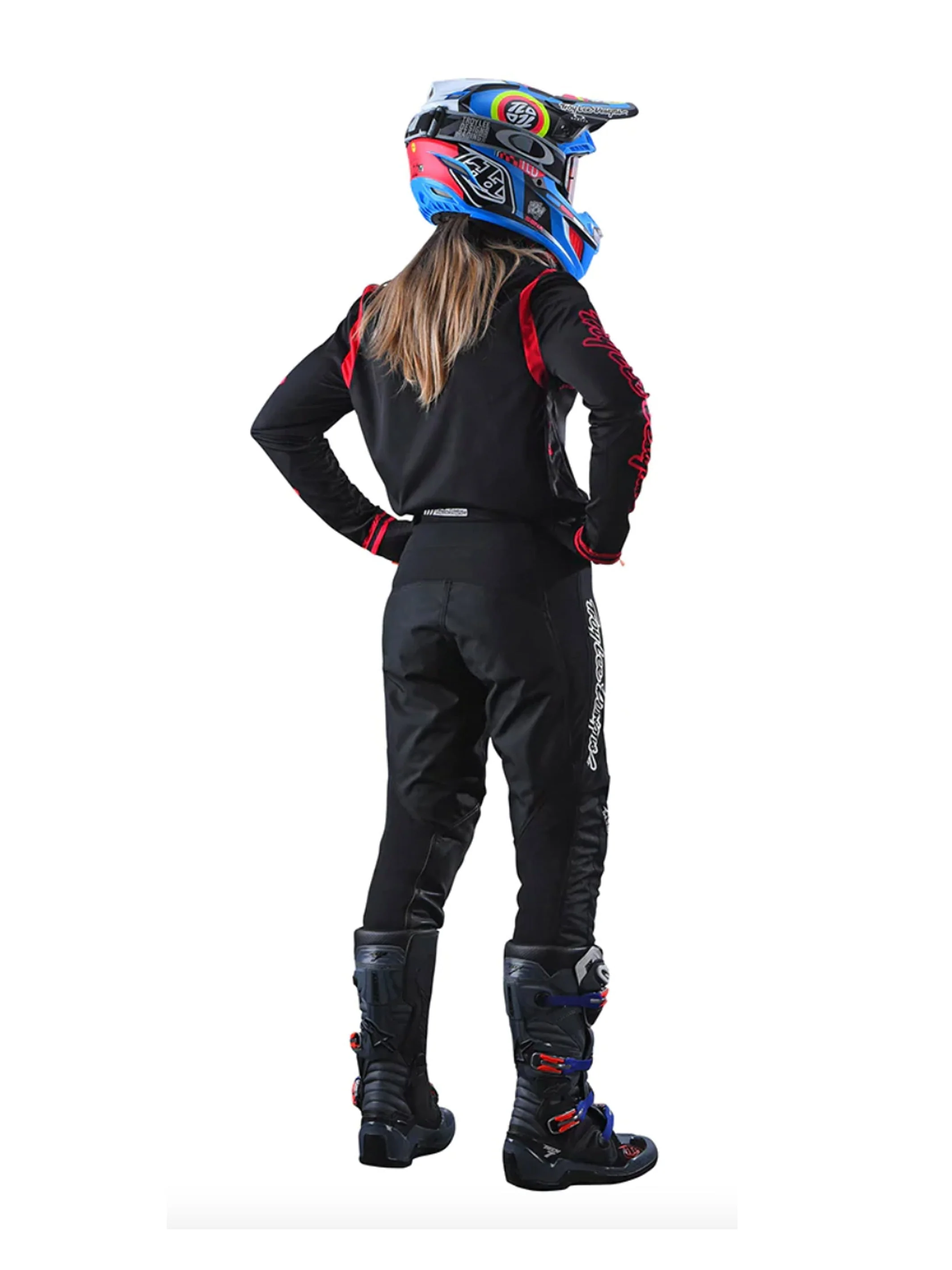 Troy Lee Designs Polera Mujer Gp Mono Negra Rojo - Image 4