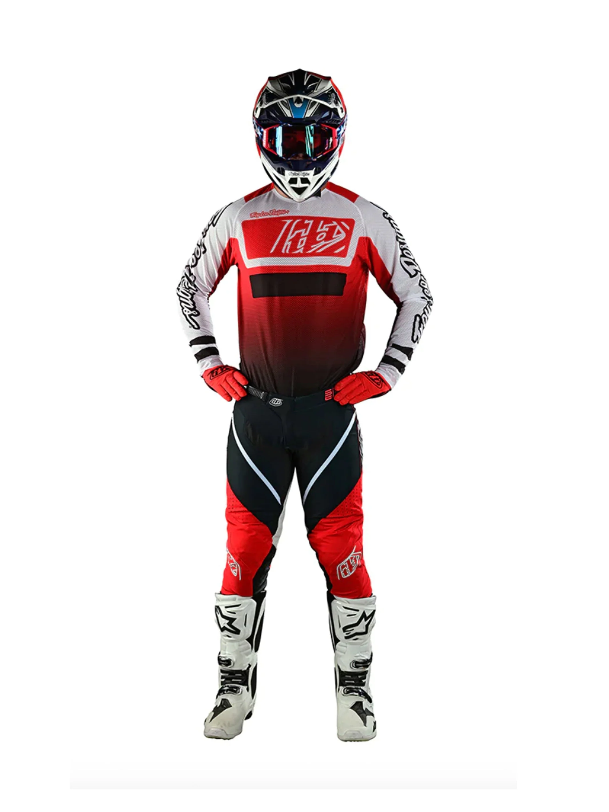Troy Lee Designs Polera SE Pro Air Lanes Roja / Negro - Image 3
