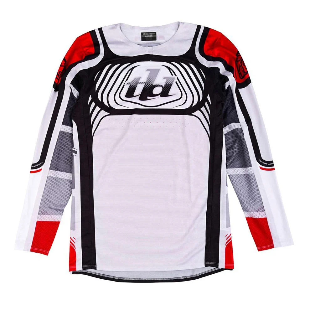 Troy Lee Designs Polera SE Pro Wavez Off Blanca Roja