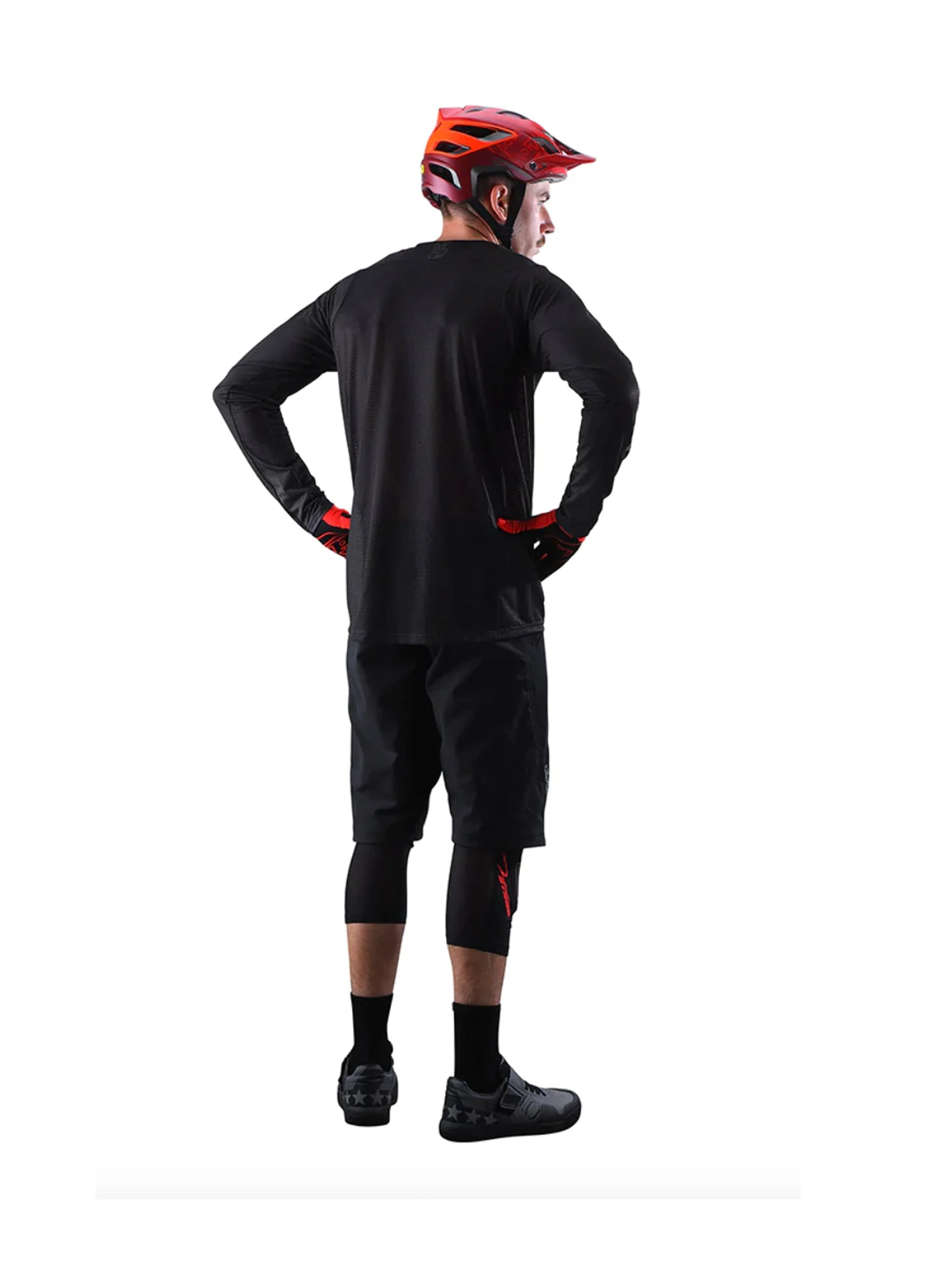 Troy Lee Designs Polera Skyline Air LS  Channel Carbon - Image 3