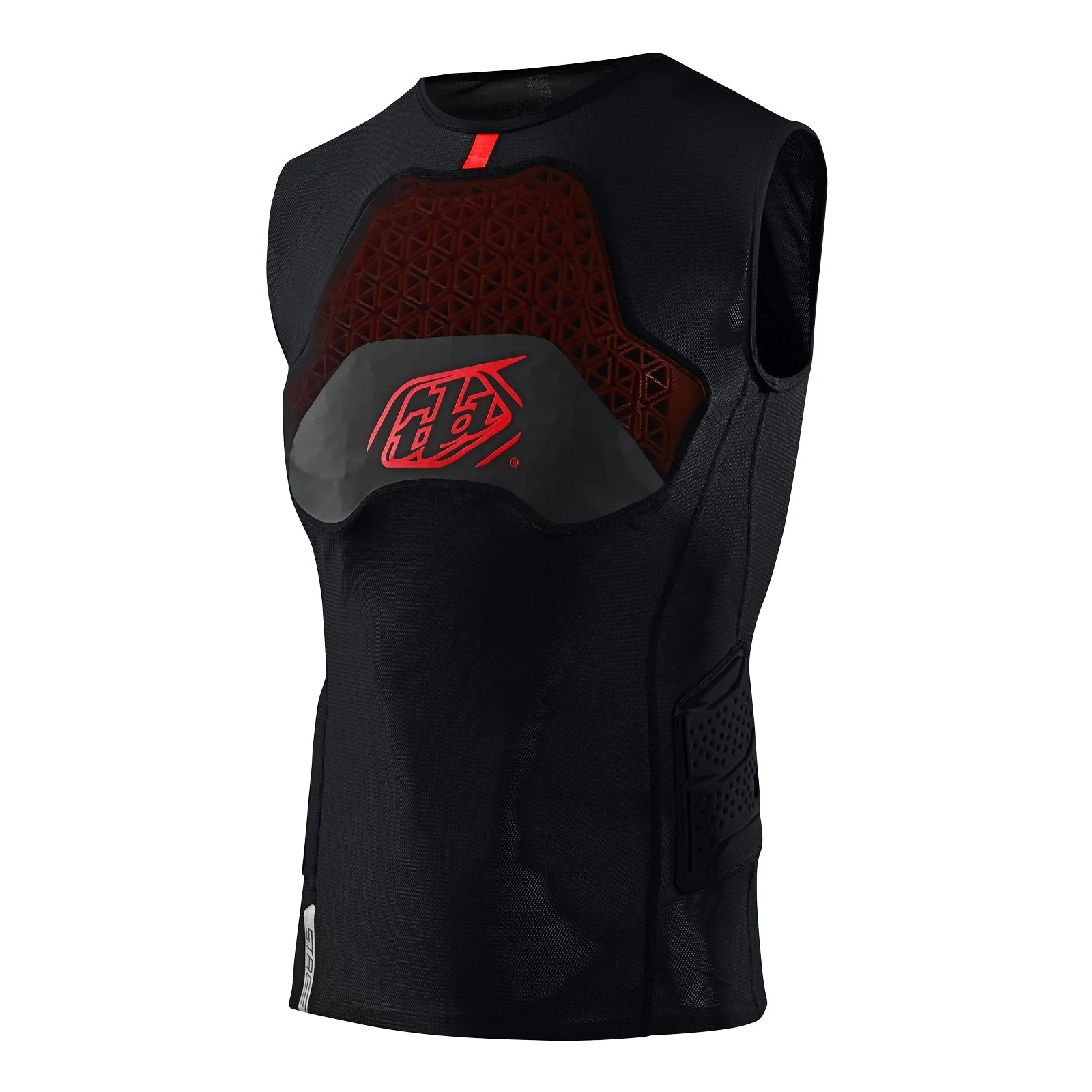 Troy Lee Designs Protector De Torso Sin Manga Stage Ghost D30 Solid Black