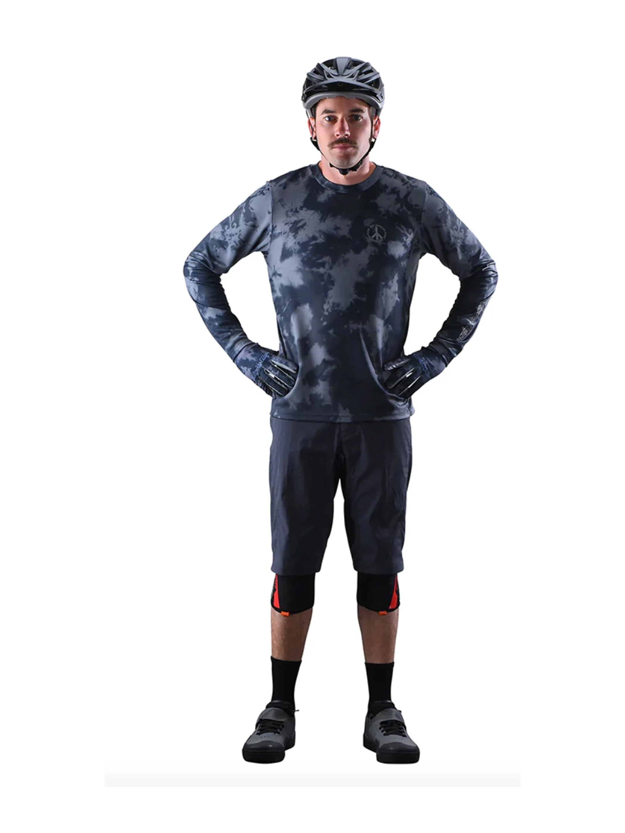 Troy Lee Designs Short De Bicicleta Flowline Shell Con Calza Gris - Image 3