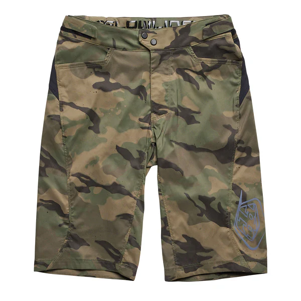 Troy Lee Designs Short De Bicicleta Para Niños Flowline Shell Spray Camo Army
