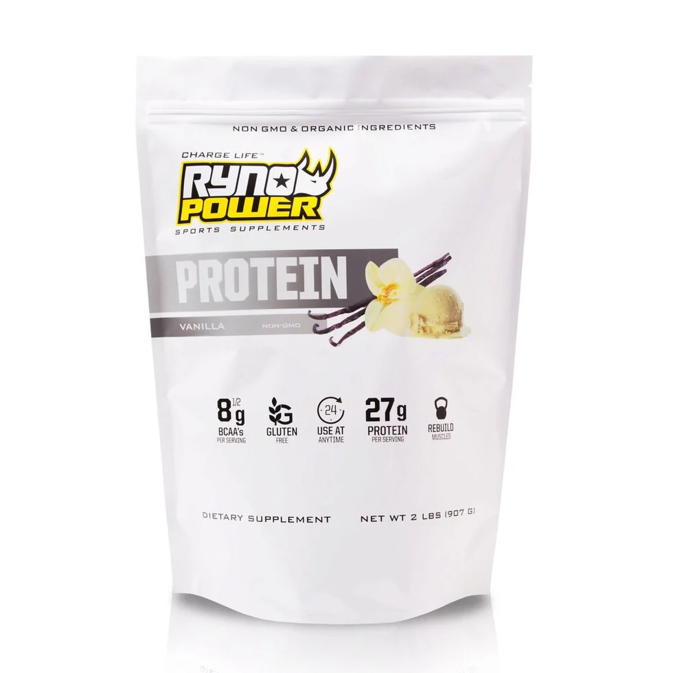 Vanilla Protein Powder 2lb  (20 serv) Ryno Power