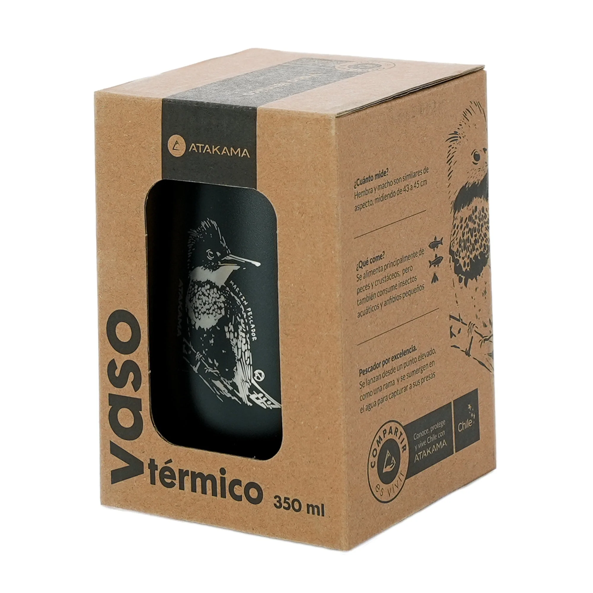 Vaso térmico Martín pescador 350 ml Negro - Image 5