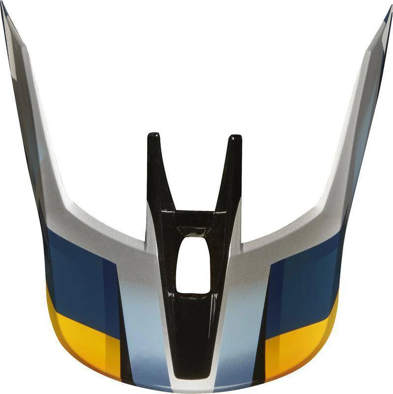 Visera Moto V3 Motif Azul Plata Fox Racing