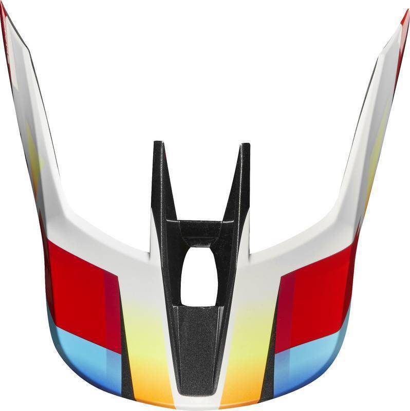 Visera Moto V3 Motif Rojo Amarillo Fox Racing