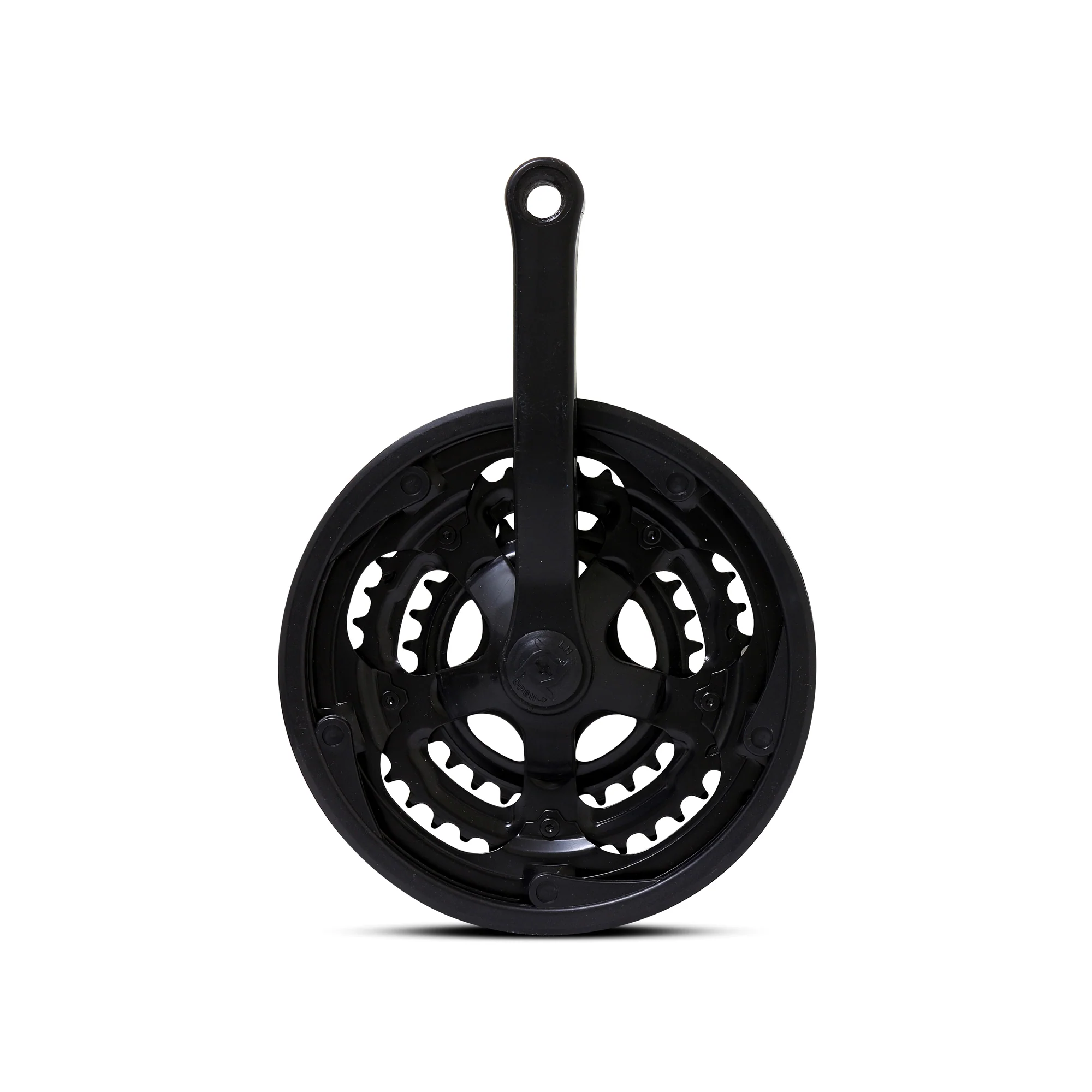 Volante Eje Cuadrado 28/38/48T 170mm Acero Negro