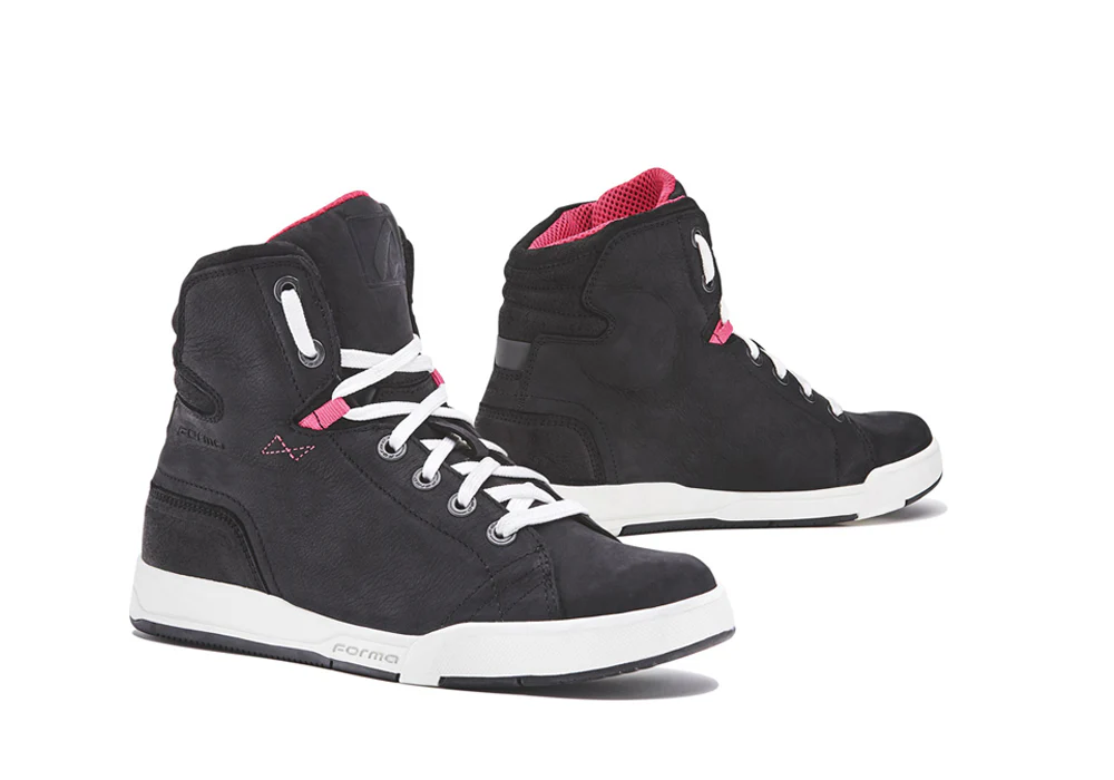 Zapatilla de Moto Swift Mujer Dry Black White Forma